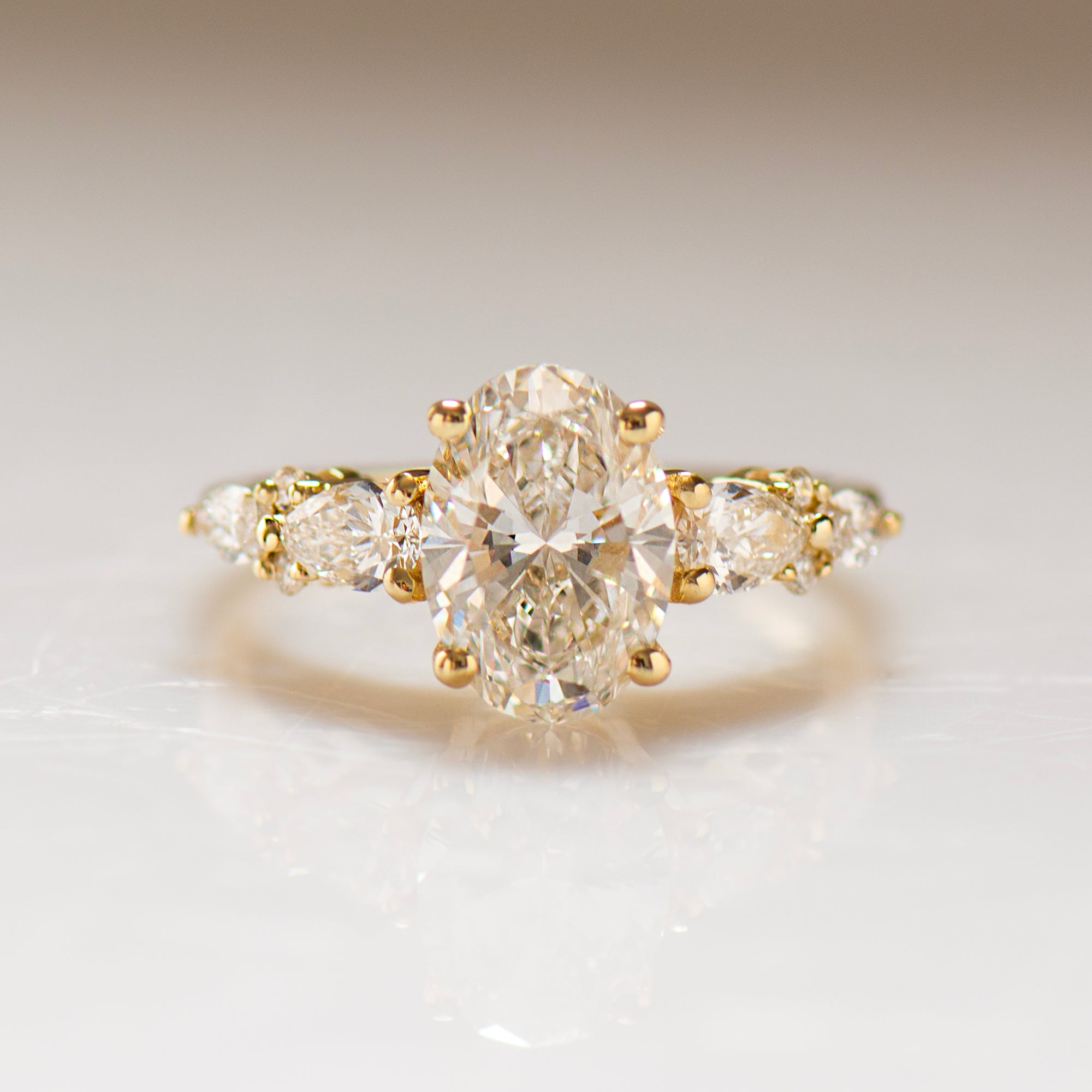 Oval Lab Diamond Engagement Ring