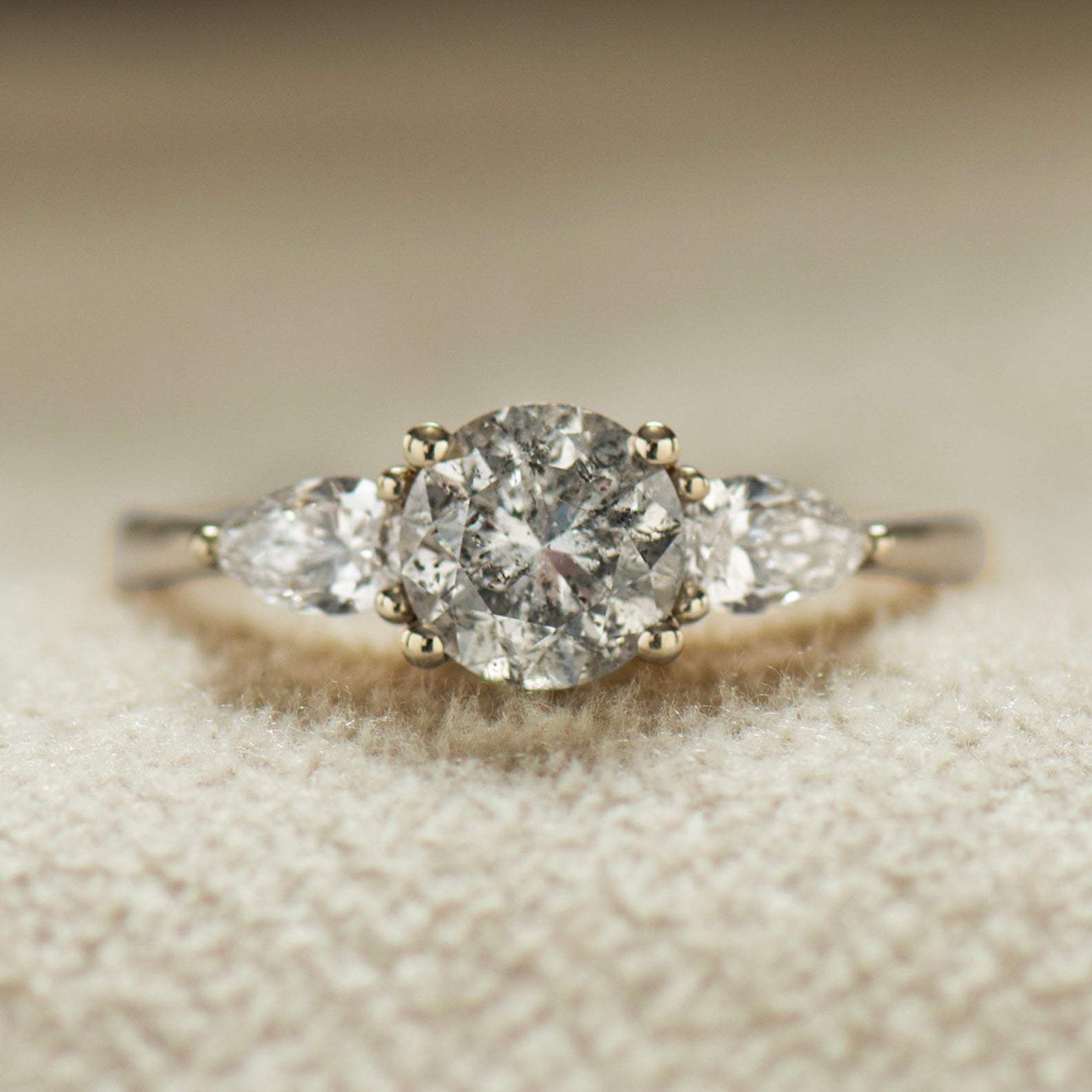 Salt And Pepper Engagement Ring
