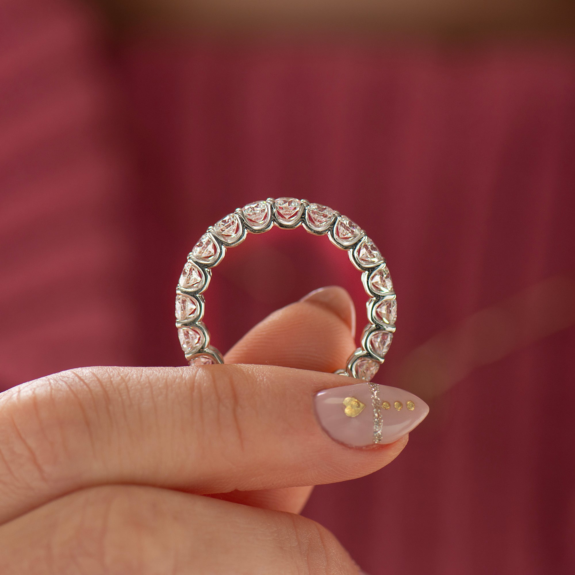 Wide Diamonds Eternity Ring