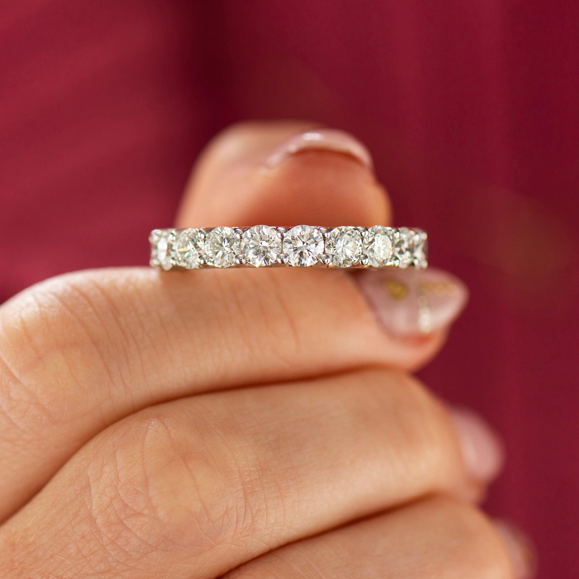 Wide Diamonds Eternity Ring