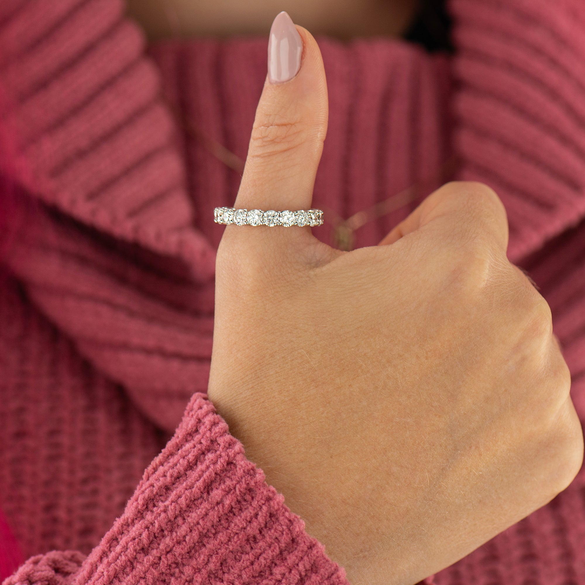 Wide Diamonds Eternity Ring