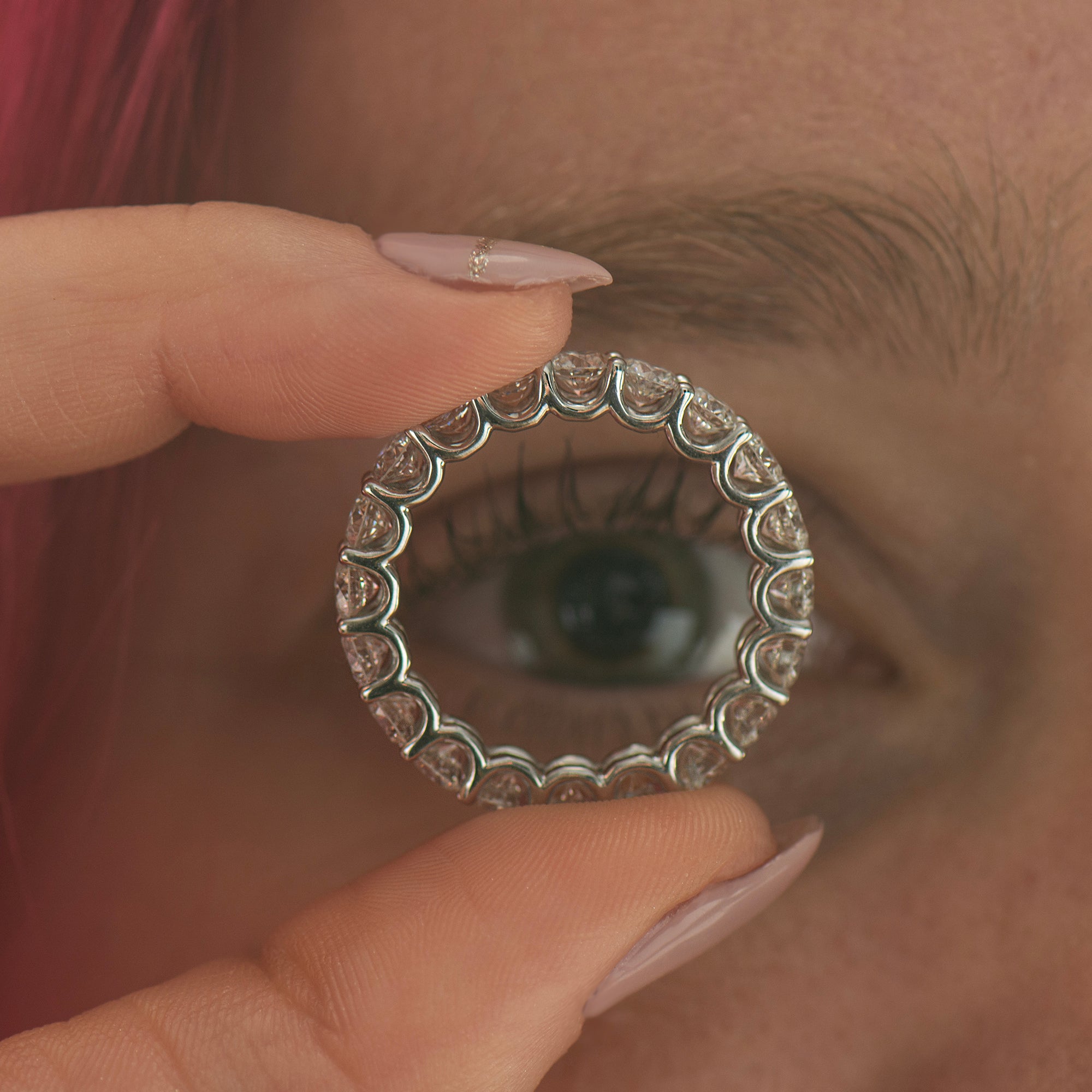 Wide Diamonds Eternity Ring