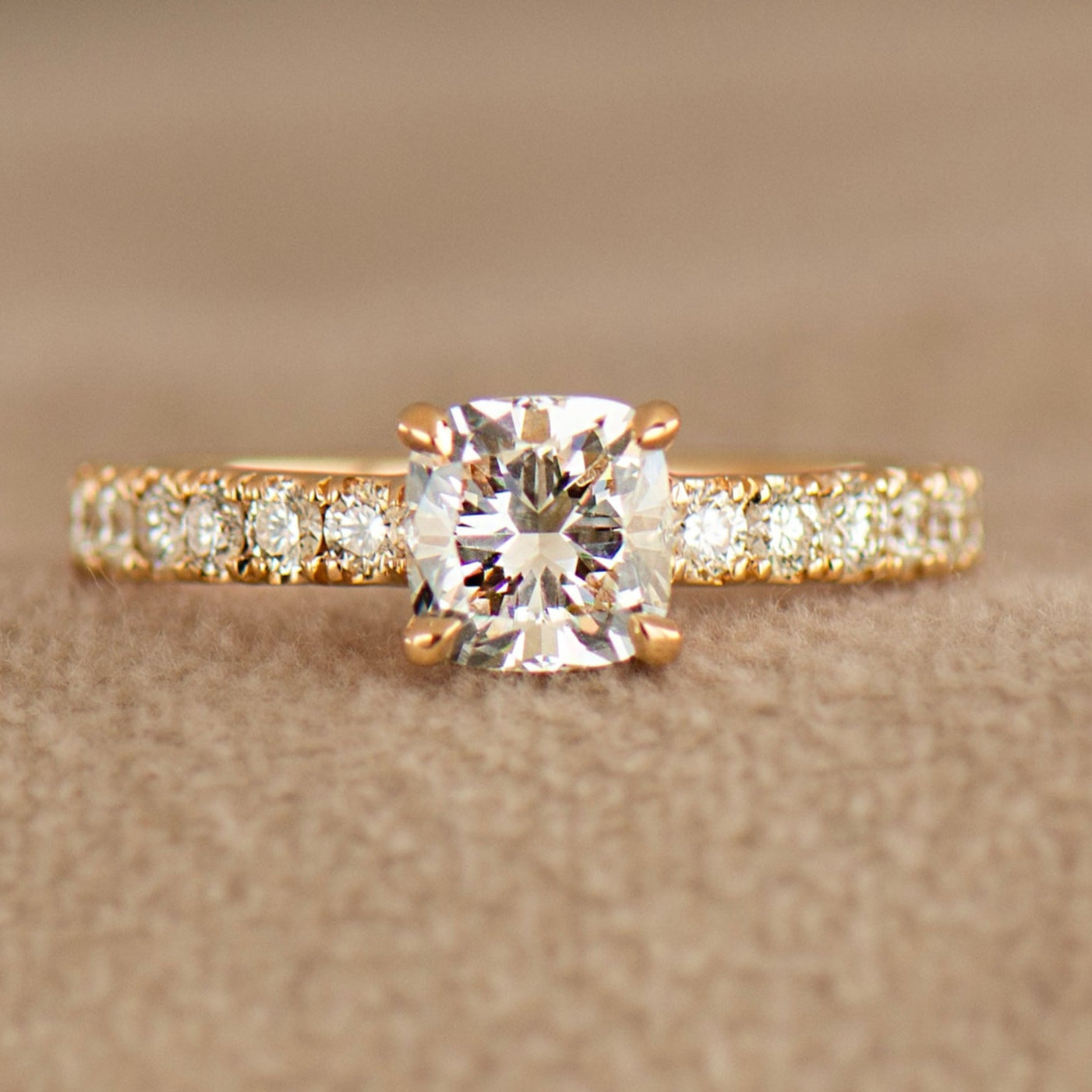 Squarish Cushion Engagement Ring