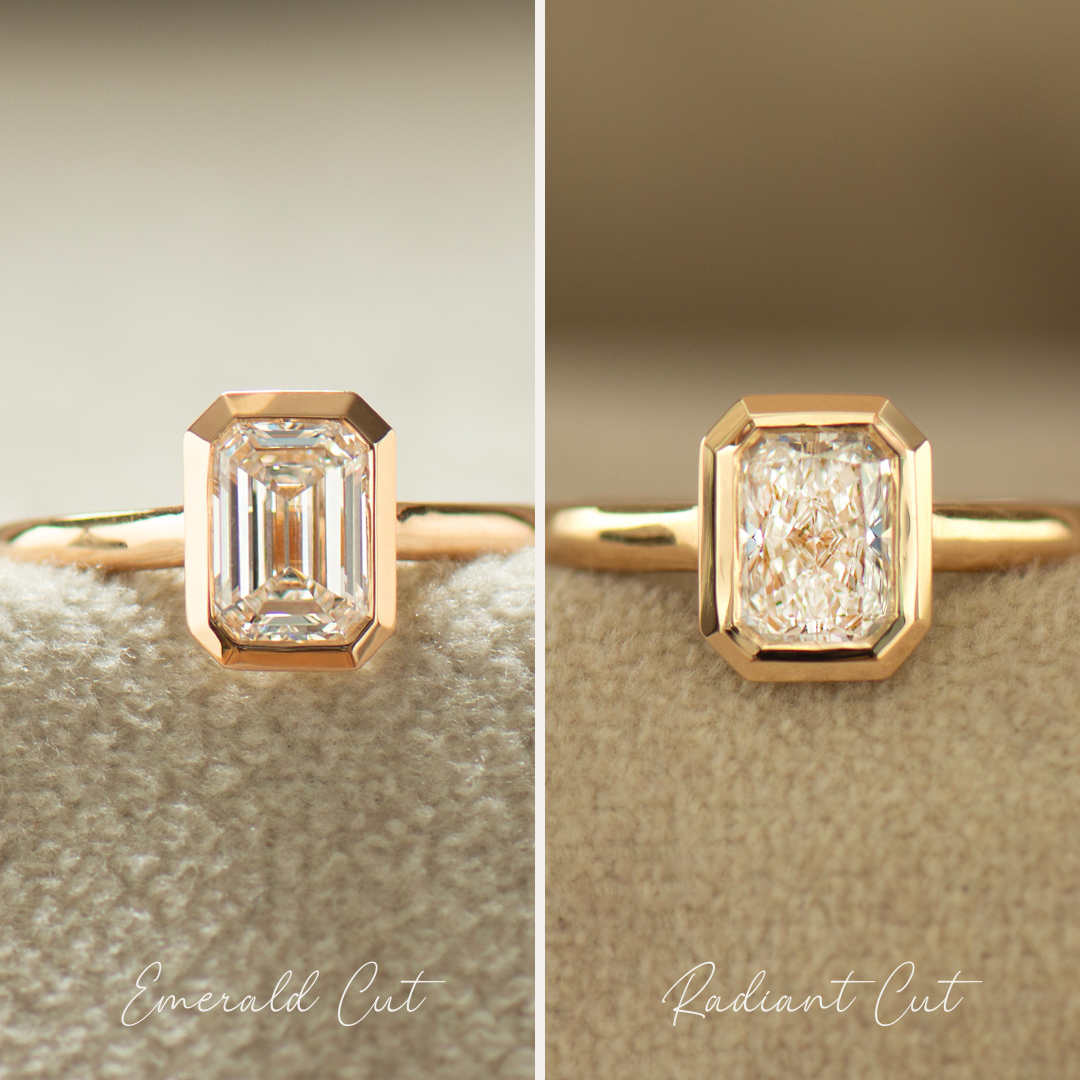 Elongated Radiant Cut Diamond Ring