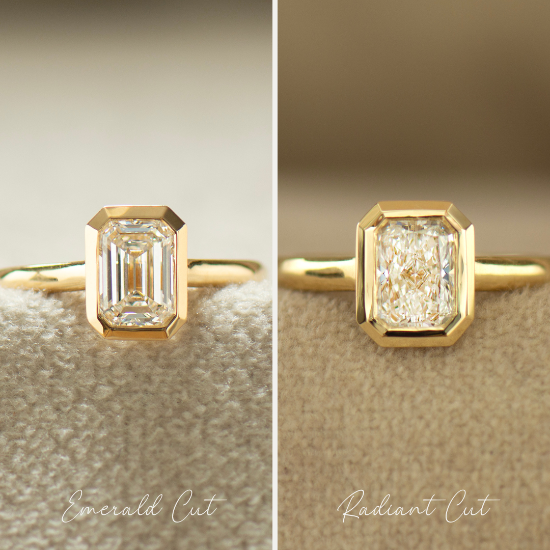 Elongated Radiant Cut Diamond Ring