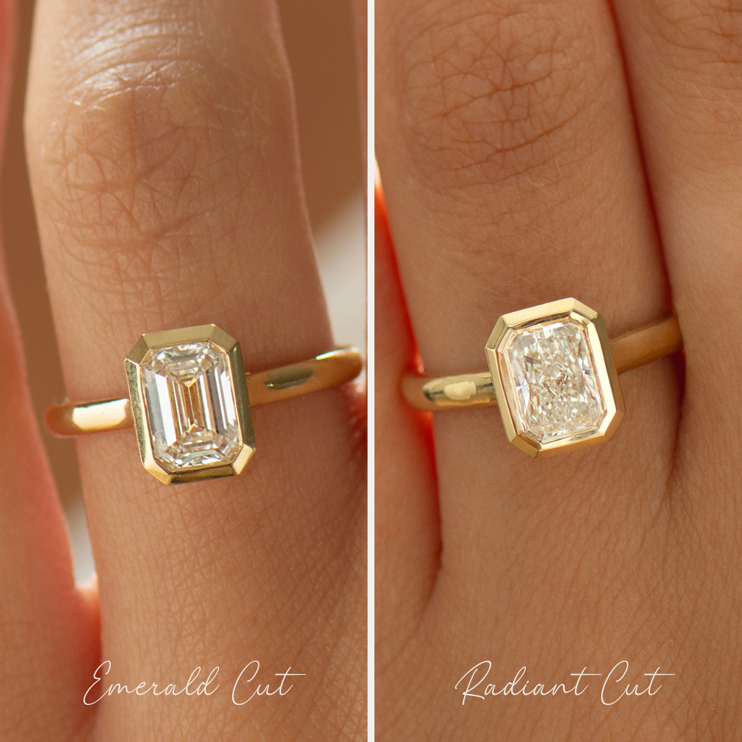 The Emerald Cut Bezel - One Carat