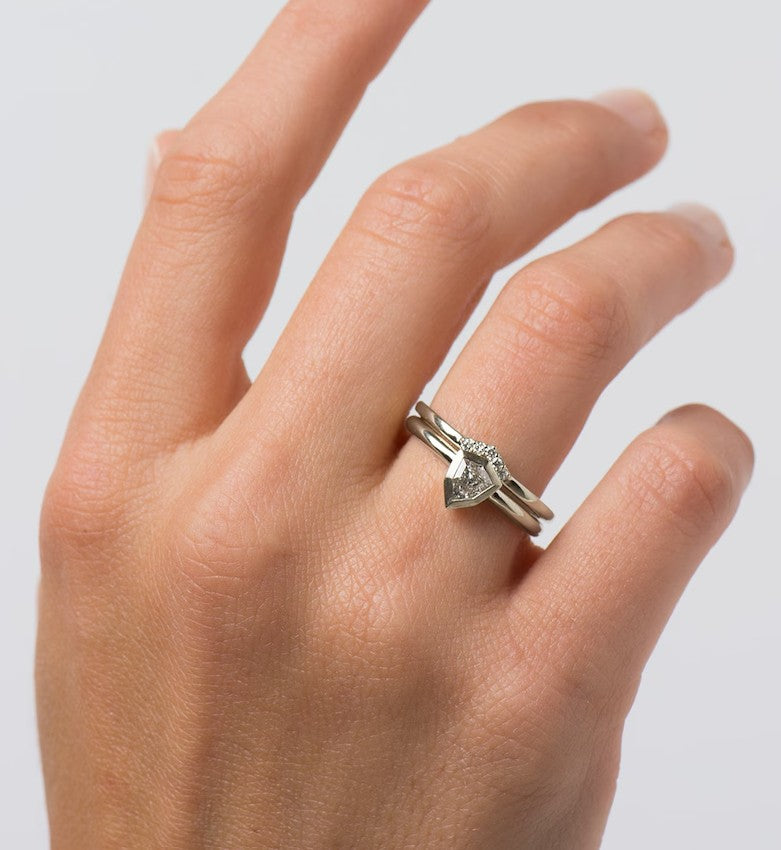 Small V Shaped Diamonds Ring