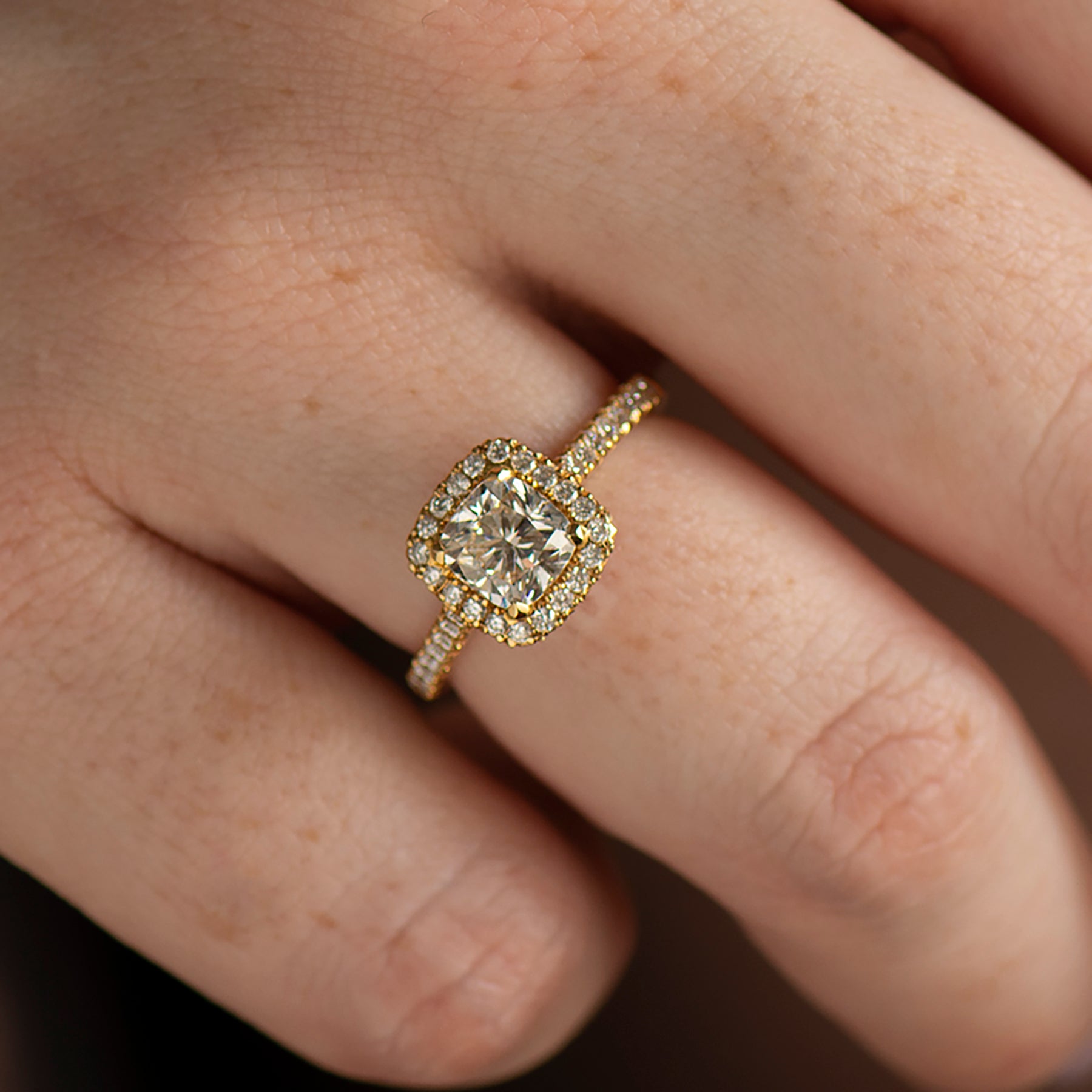 The Cushion Halo Ring