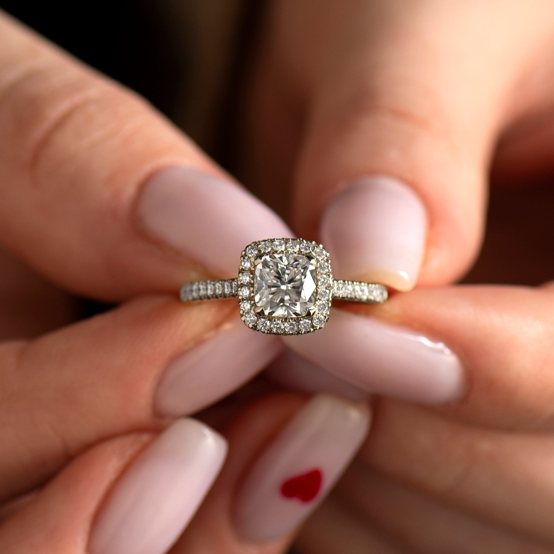 The Cushion Halo Ring