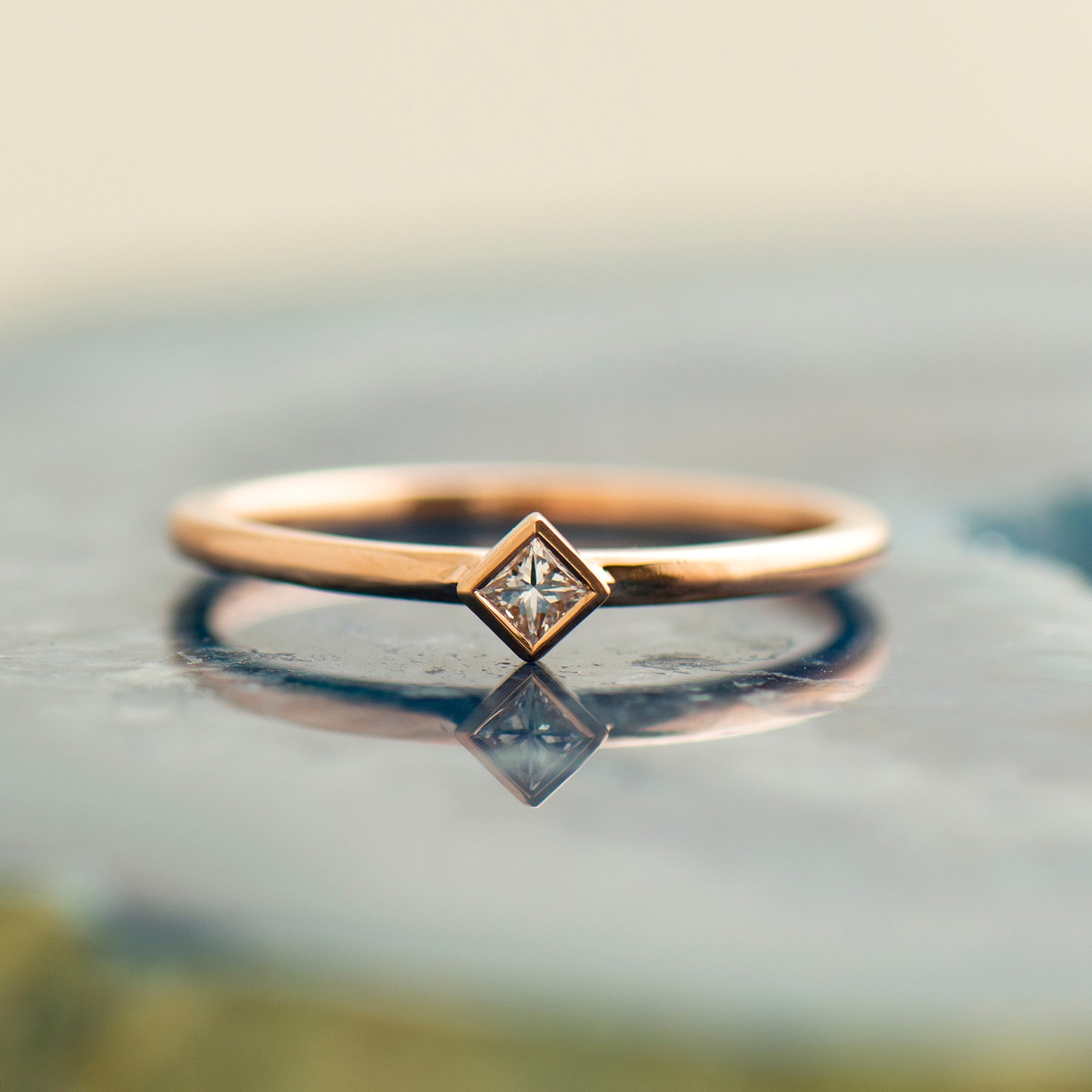 Square Diamond Ring