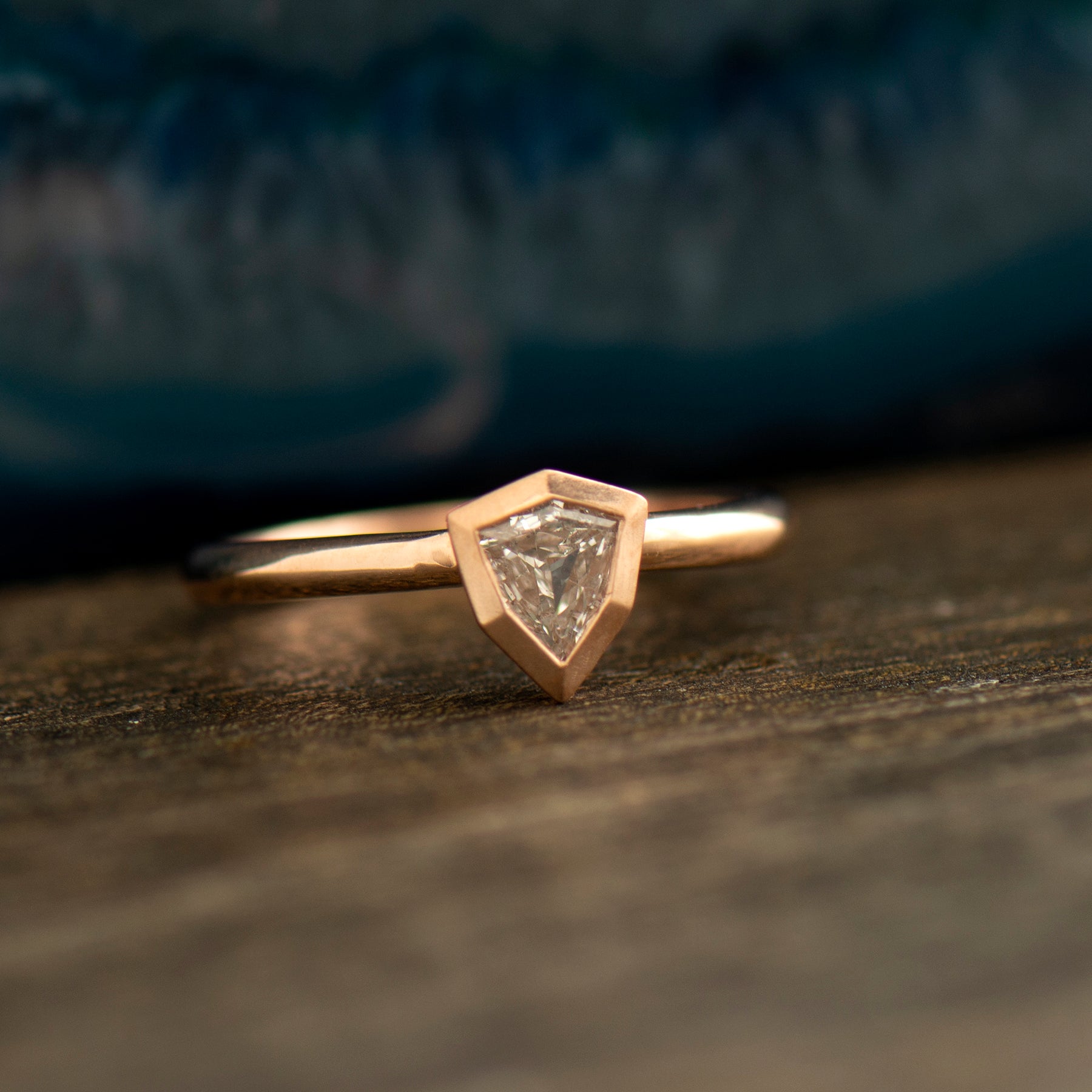 Shield Diamond Ring