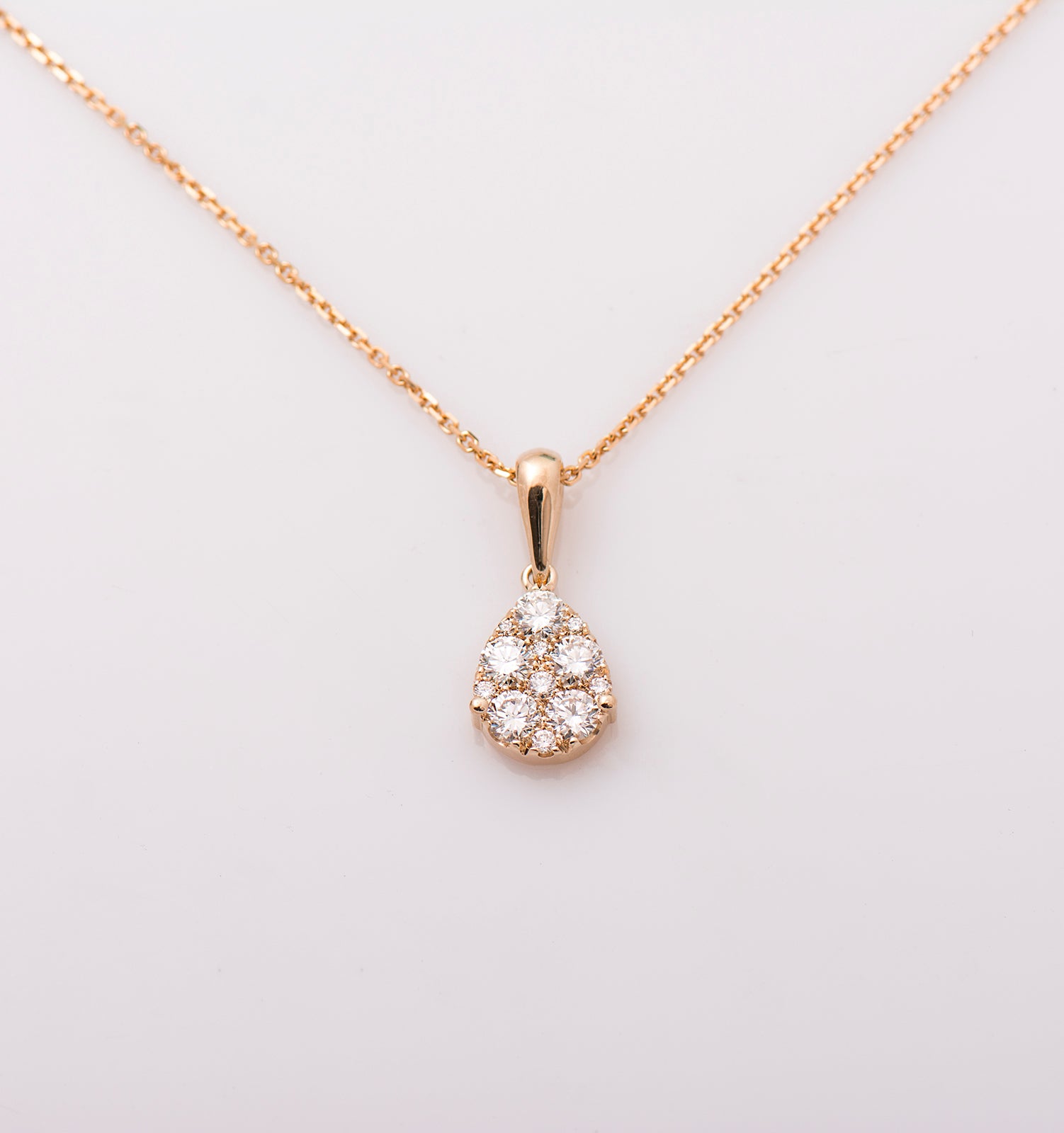 Pear Pave Diamonds Necklace