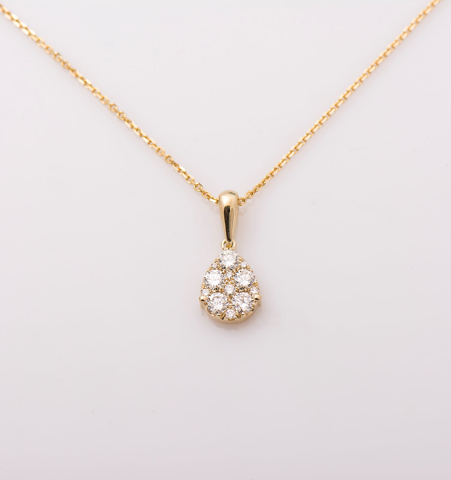 Pear Pave Diamonds Necklace