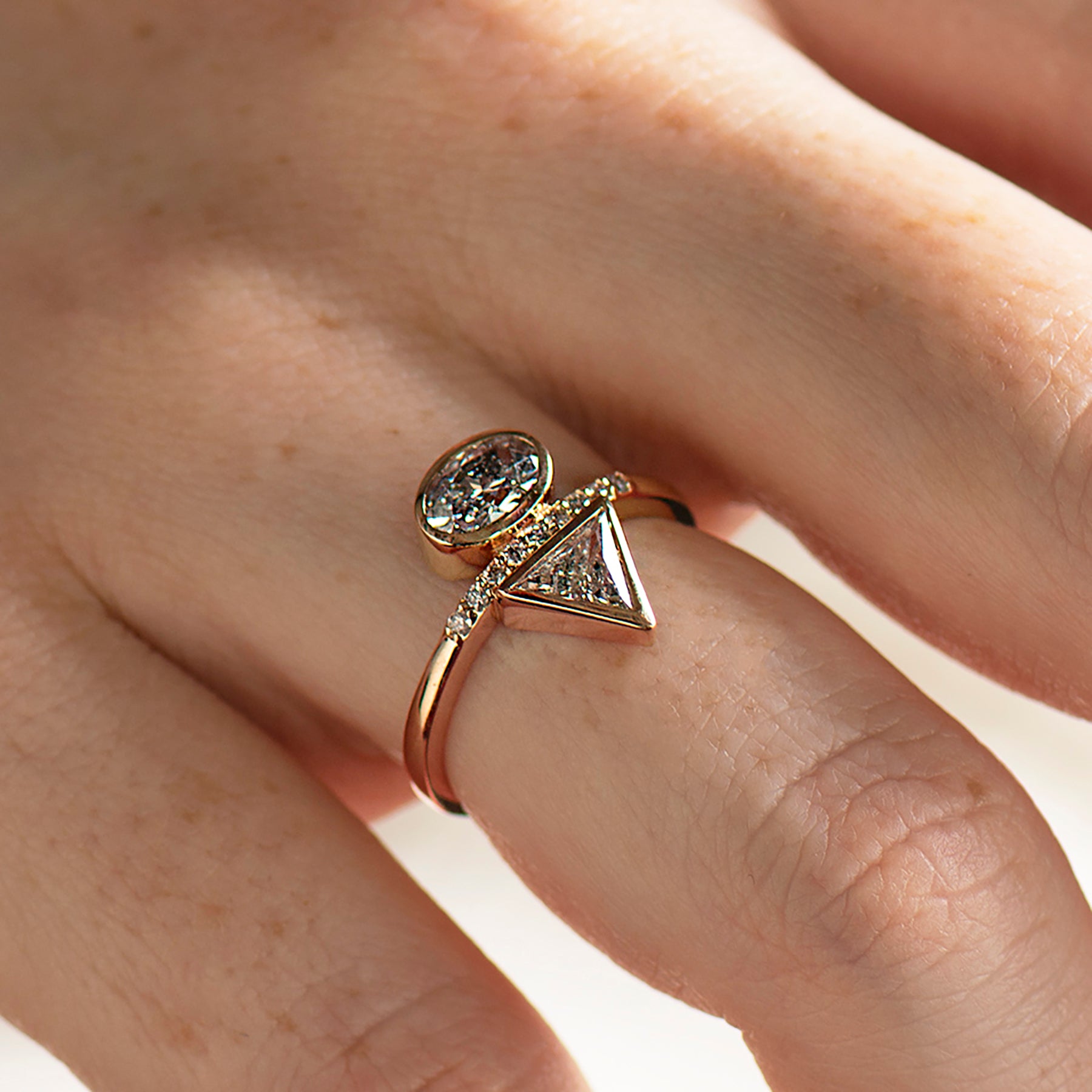 Salt And Pepper Diamond Ring