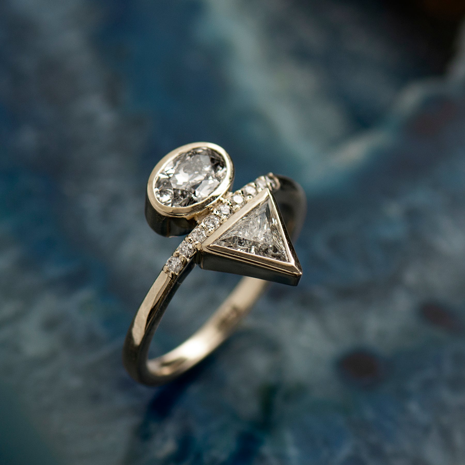 Salt And Pepper Diamond Ring