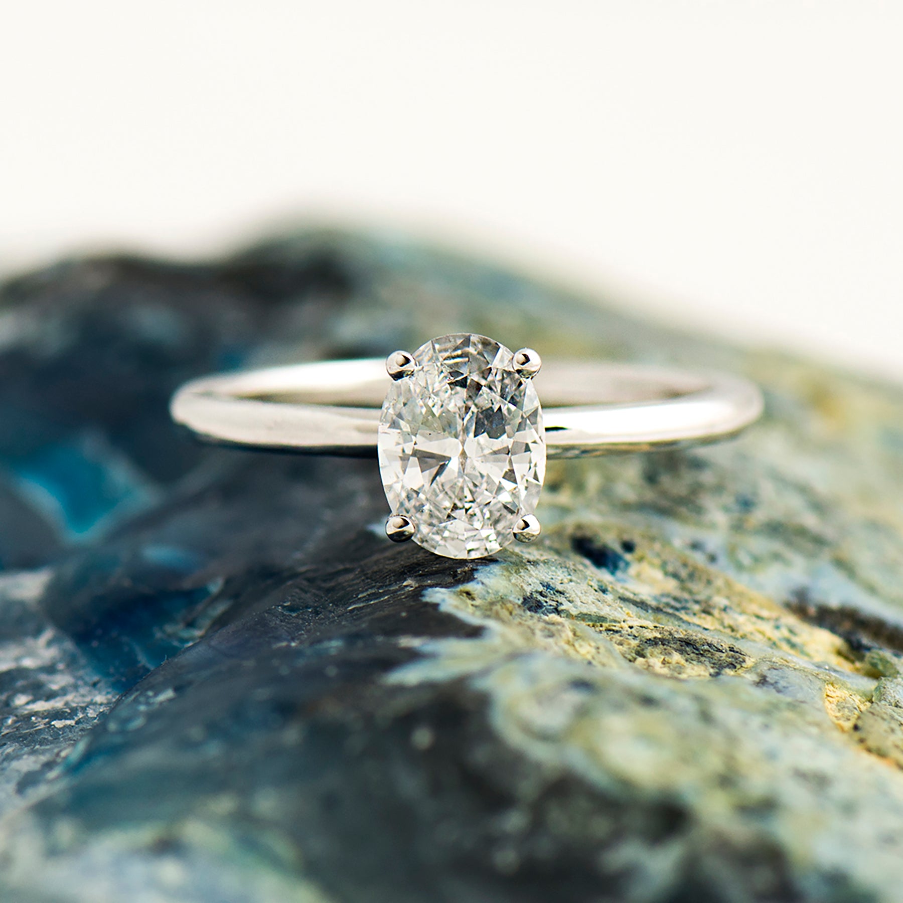 The Oval Solitaire Rounded Prongs