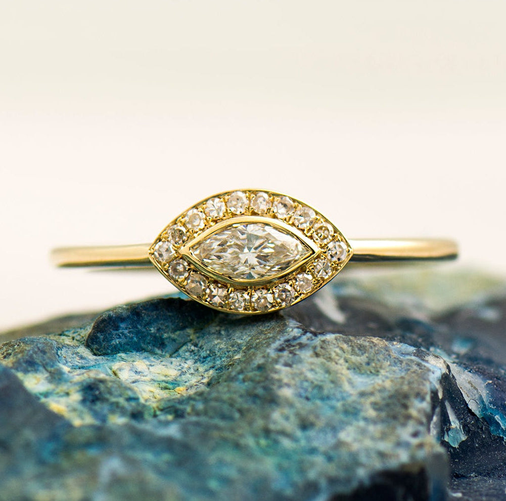Evil Eye Halo Ring