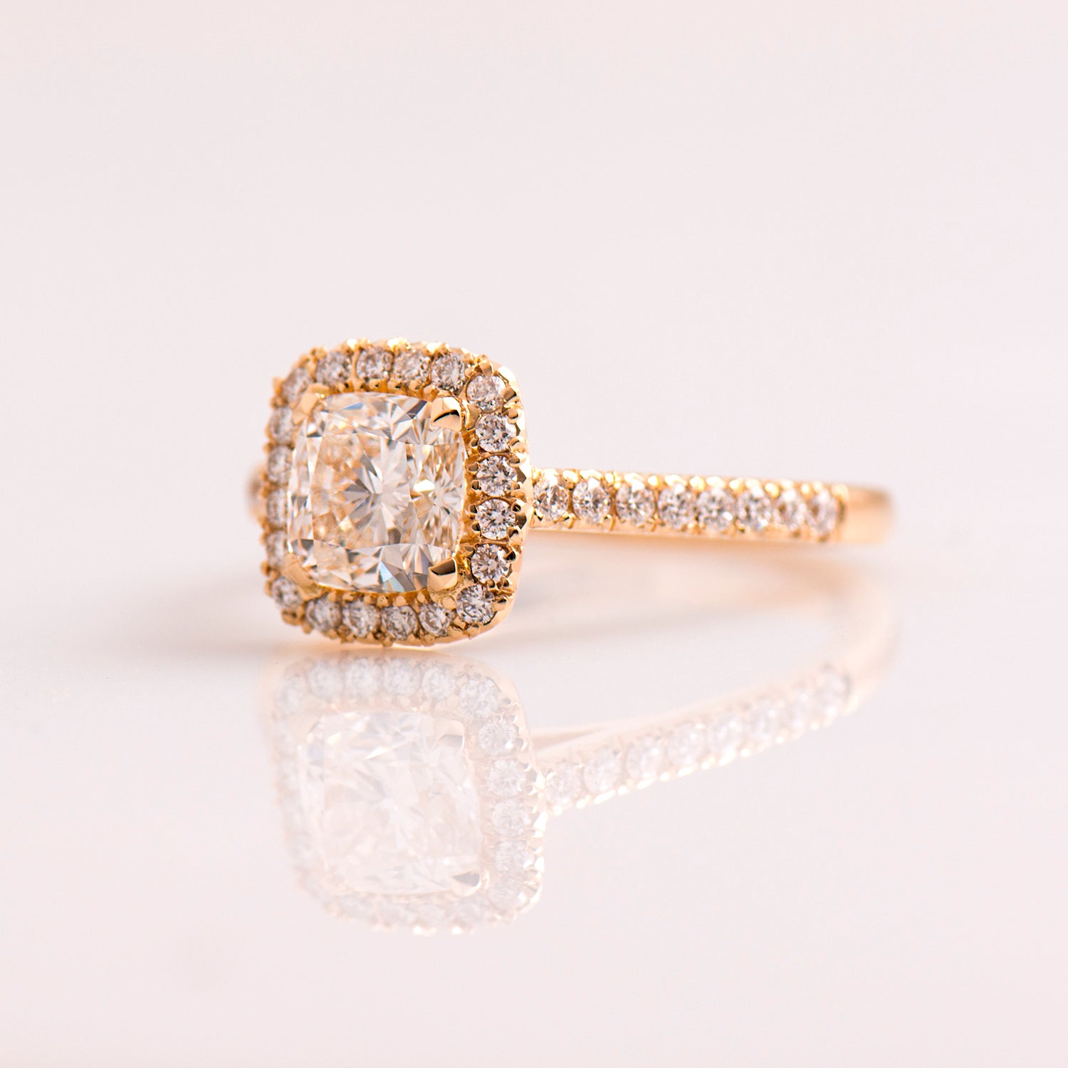 The Cushion Halo Ring