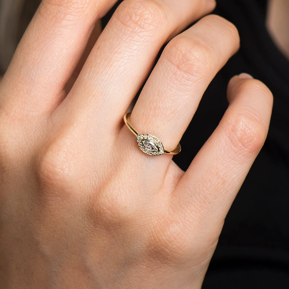 Evil Eye Halo Ring