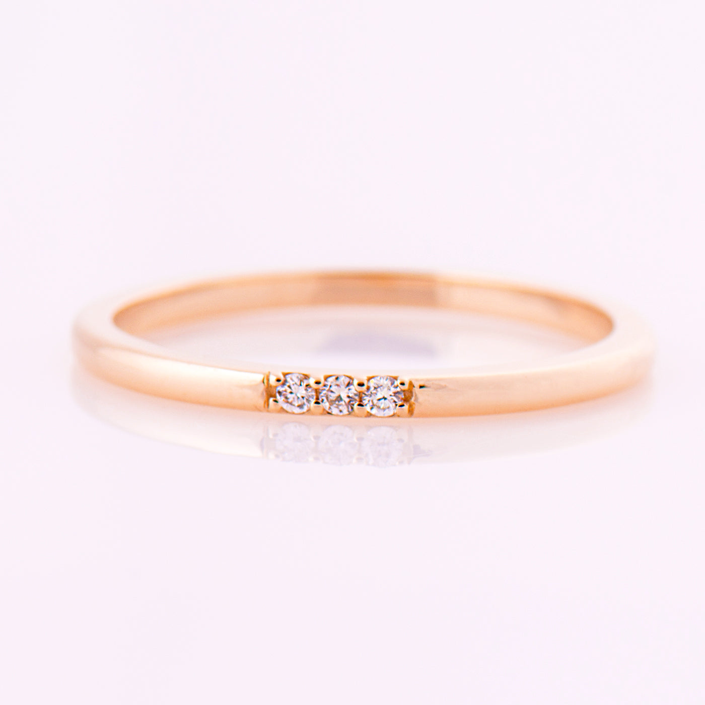 1.5 mm 3 Diamonds Ring