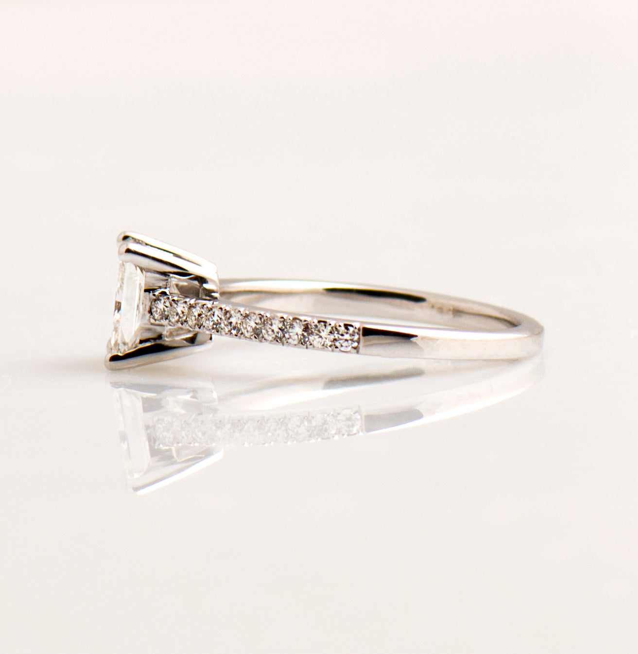 Pave Princess Engagement Ring