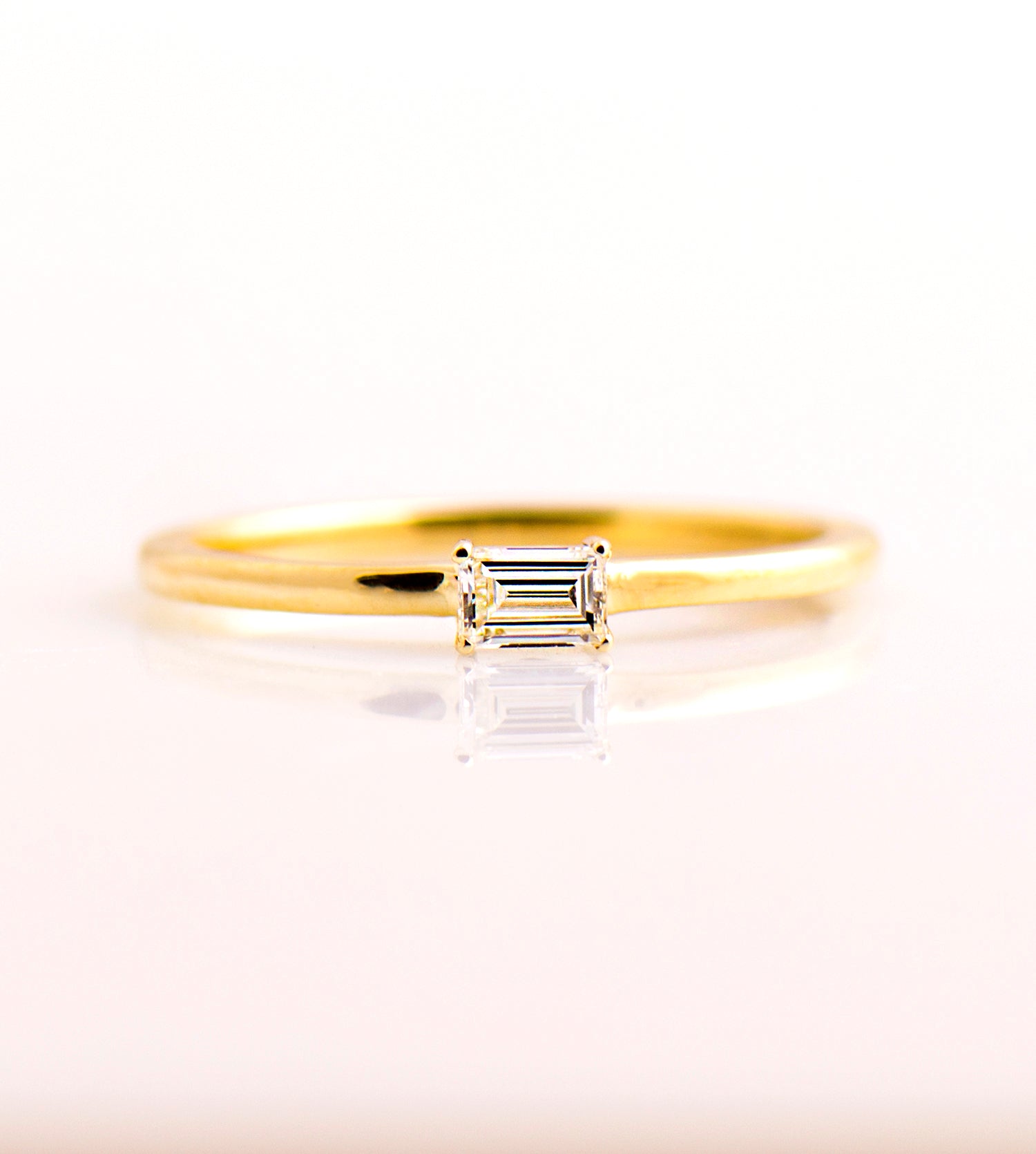 Solitaire Baguette Diamond Ring