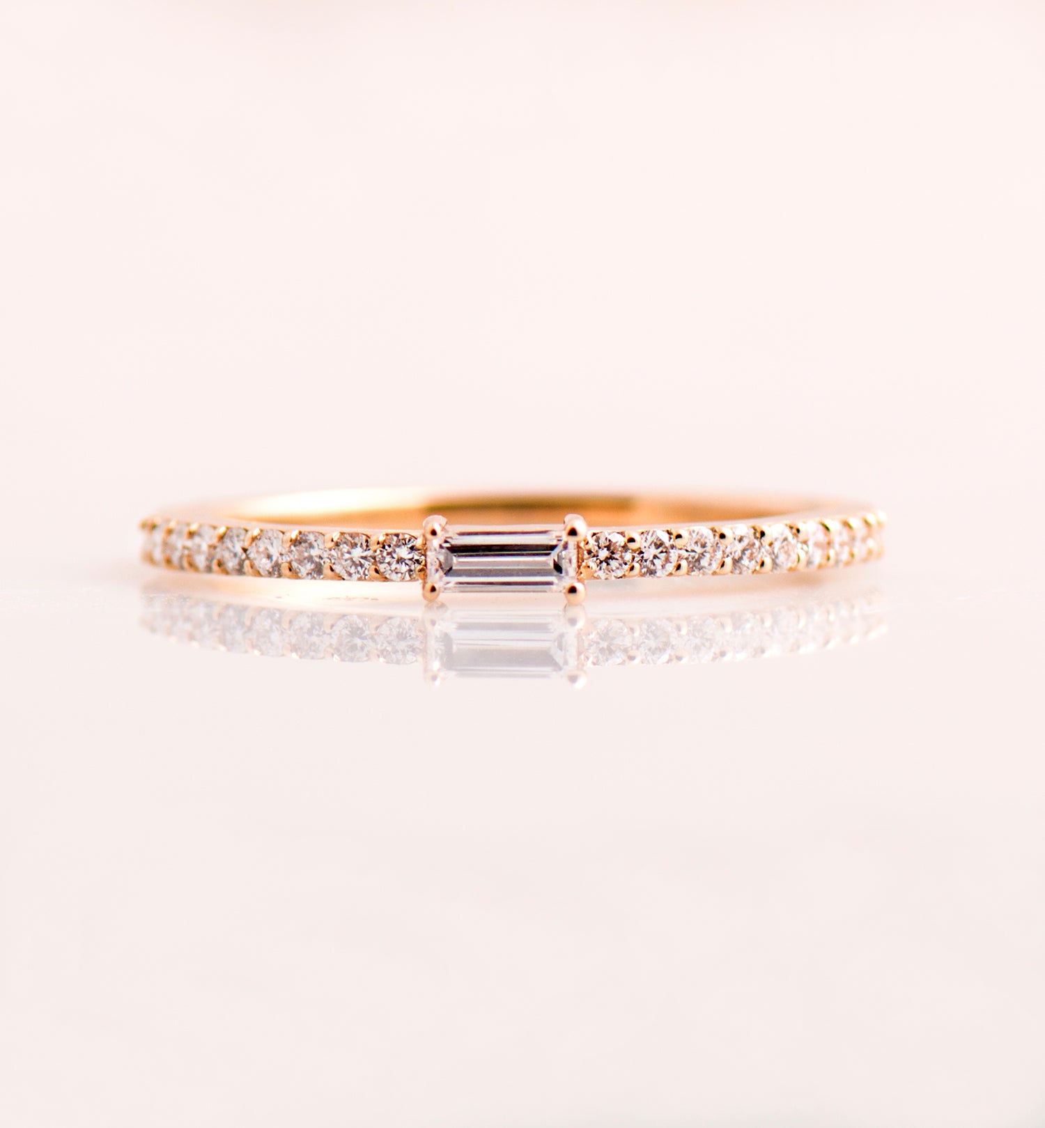 Baguette Diamond Ring With Sides