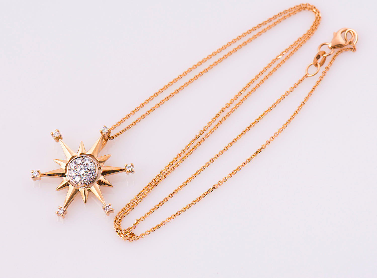 Diamonds Compass Necklace