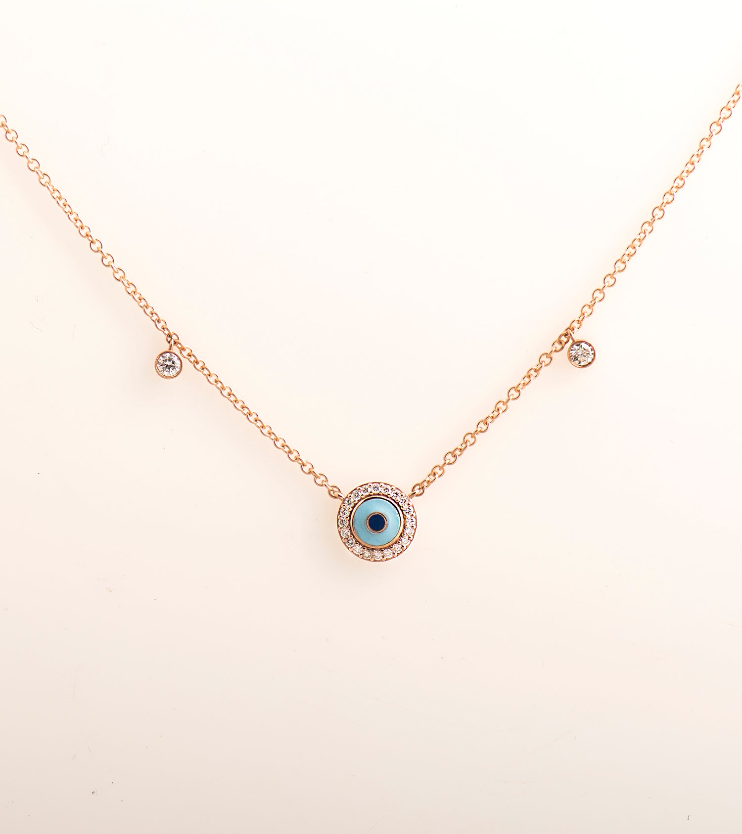 Enamel & Diamonds Evil Eye Necklace