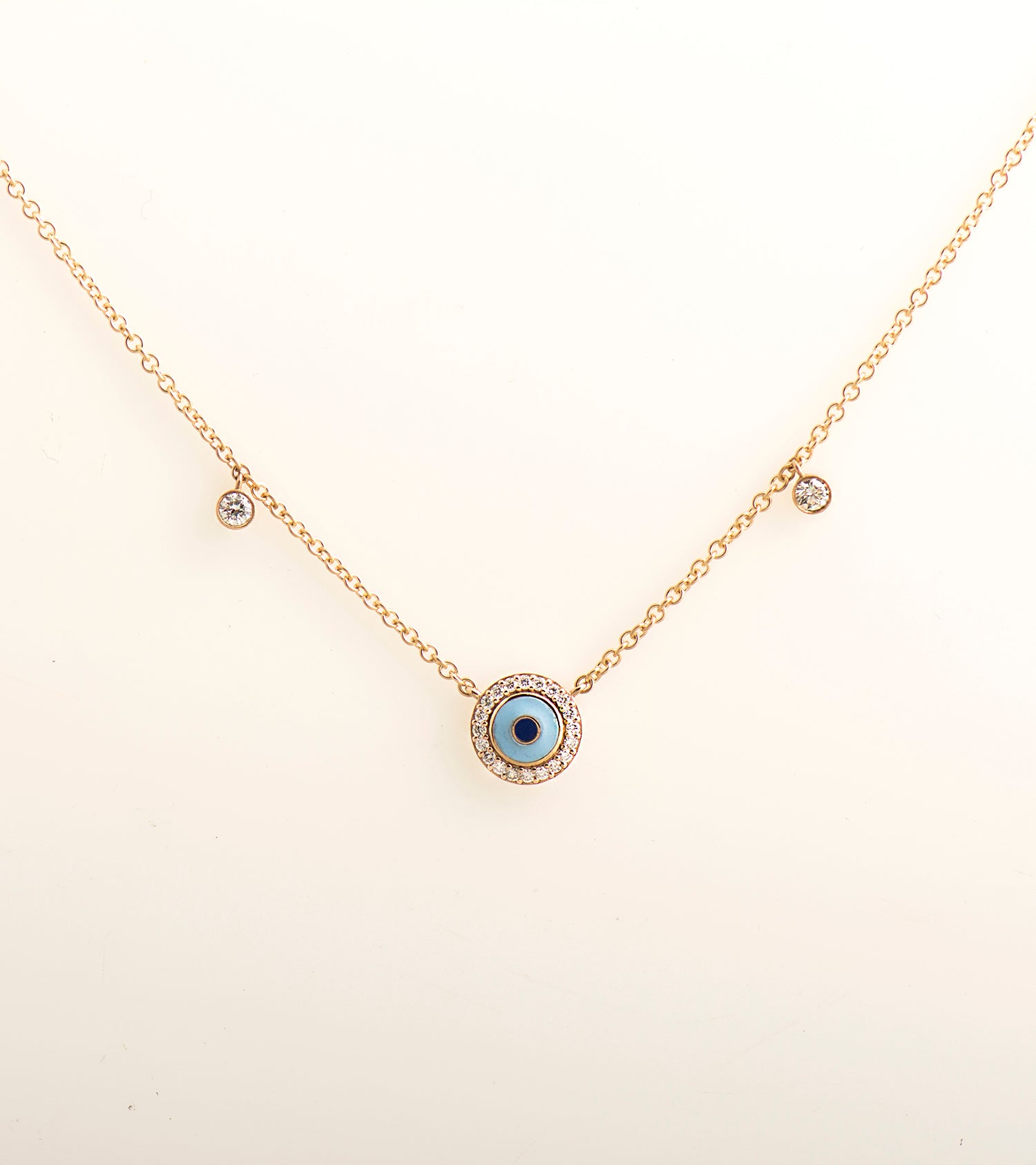 Enamel & Diamonds Evil Eye Necklace