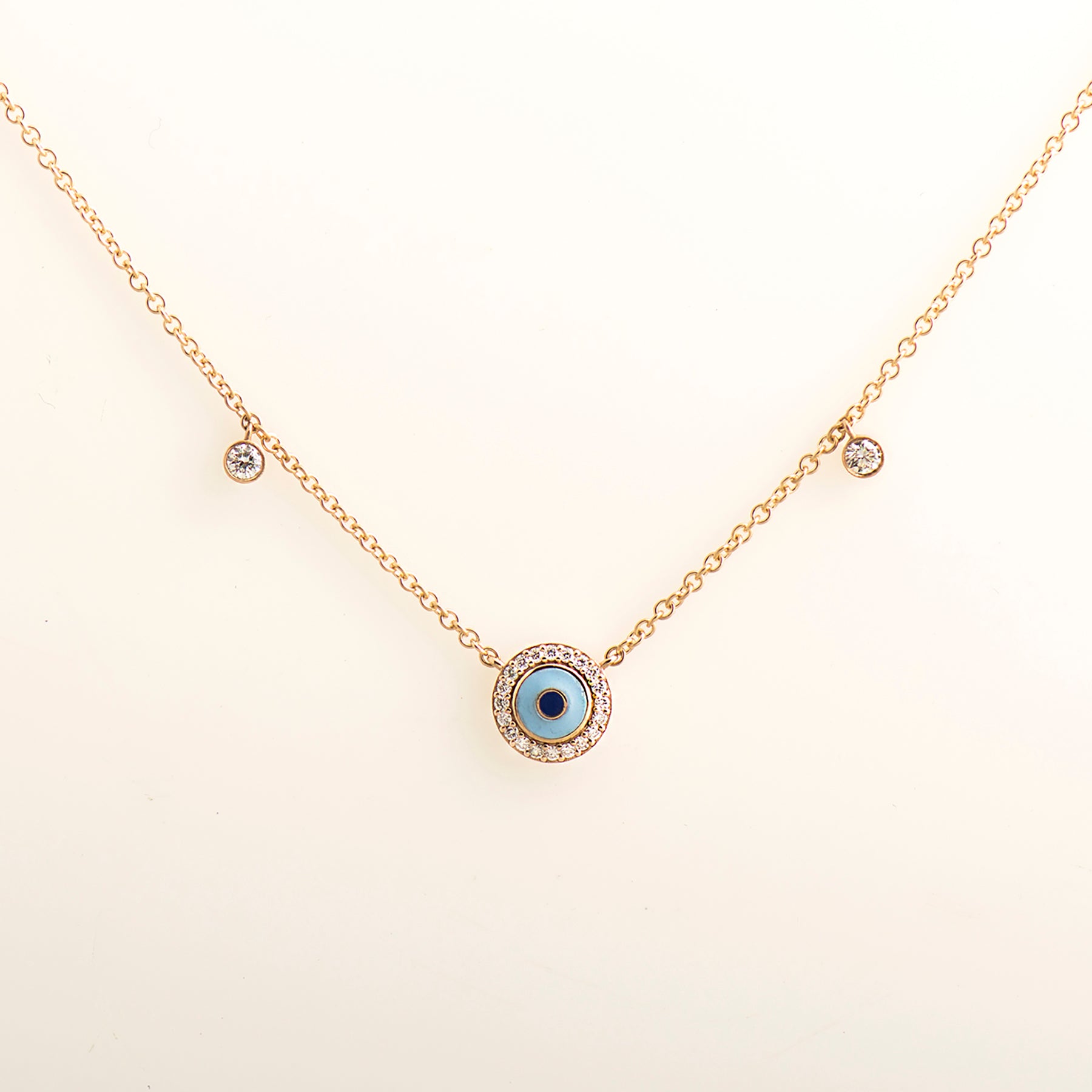 Enamel & Diamonds Evil Eye Necklace