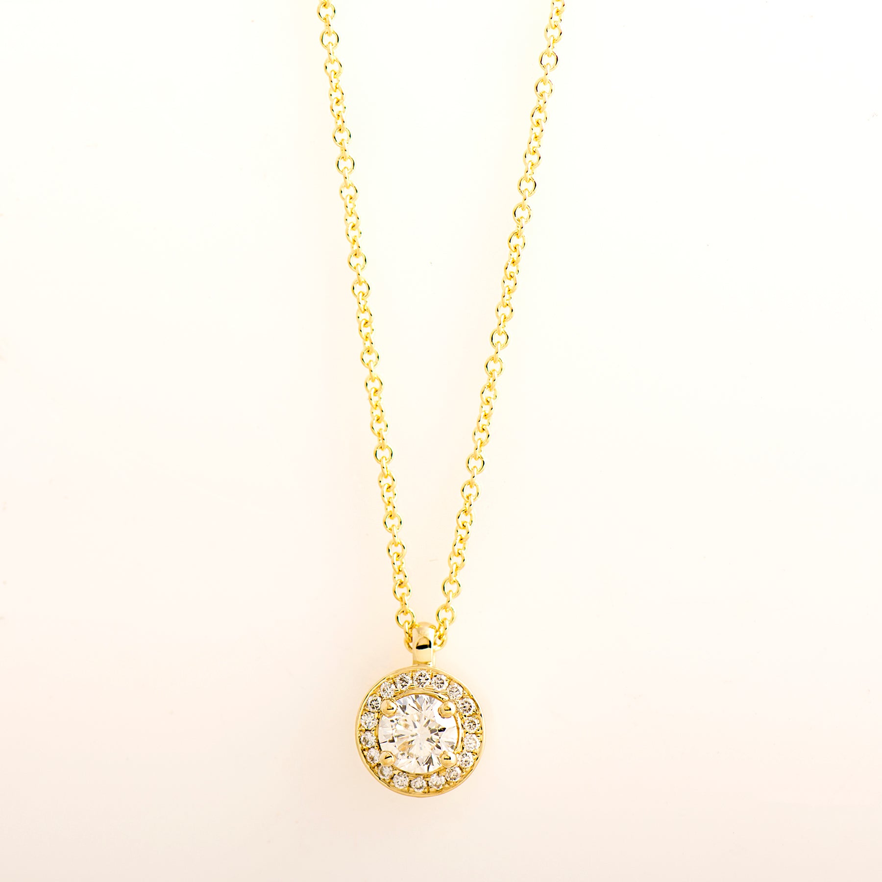 Halo Diamond Necklace