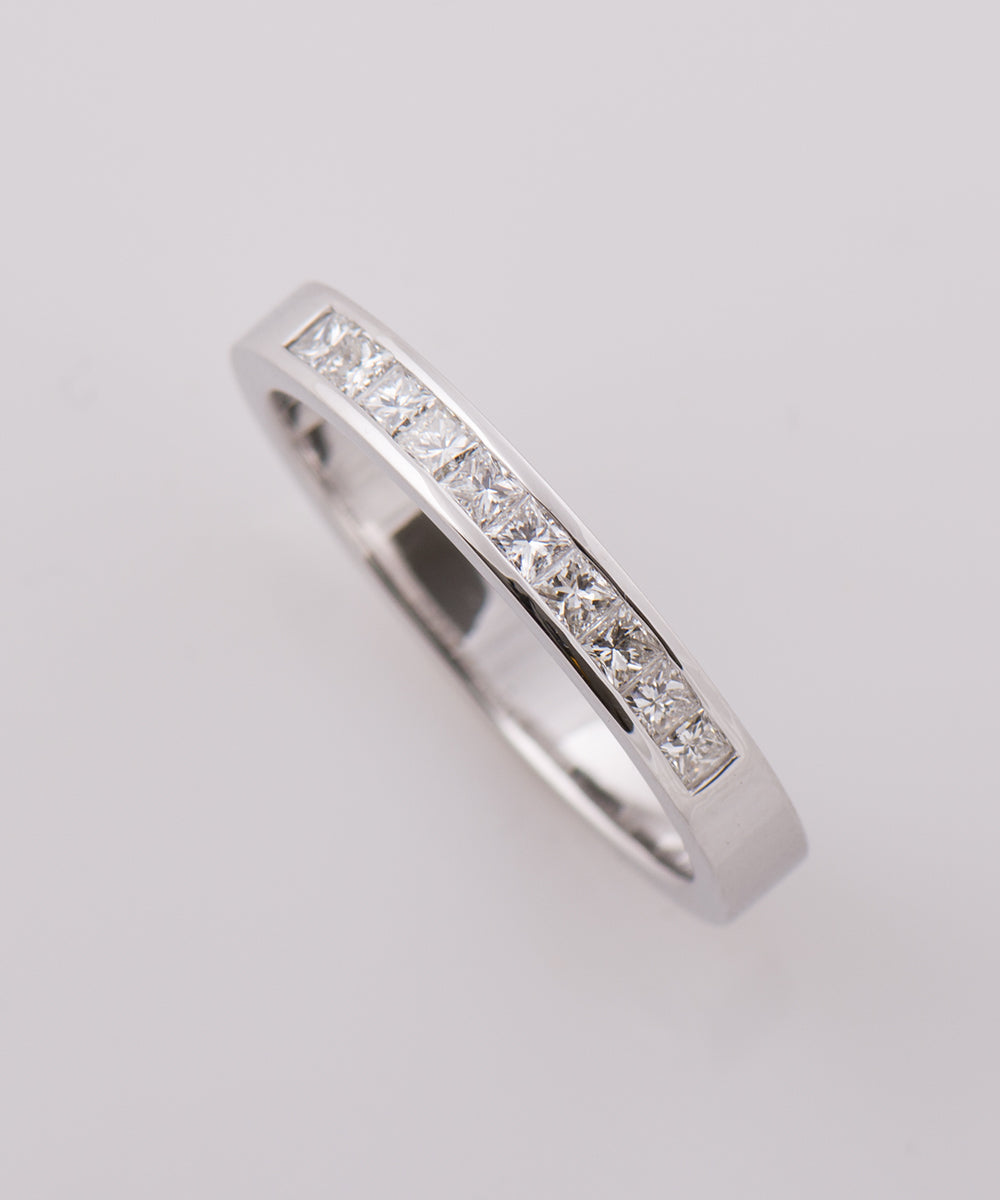 The Channel Setting Ring - Princess Cut