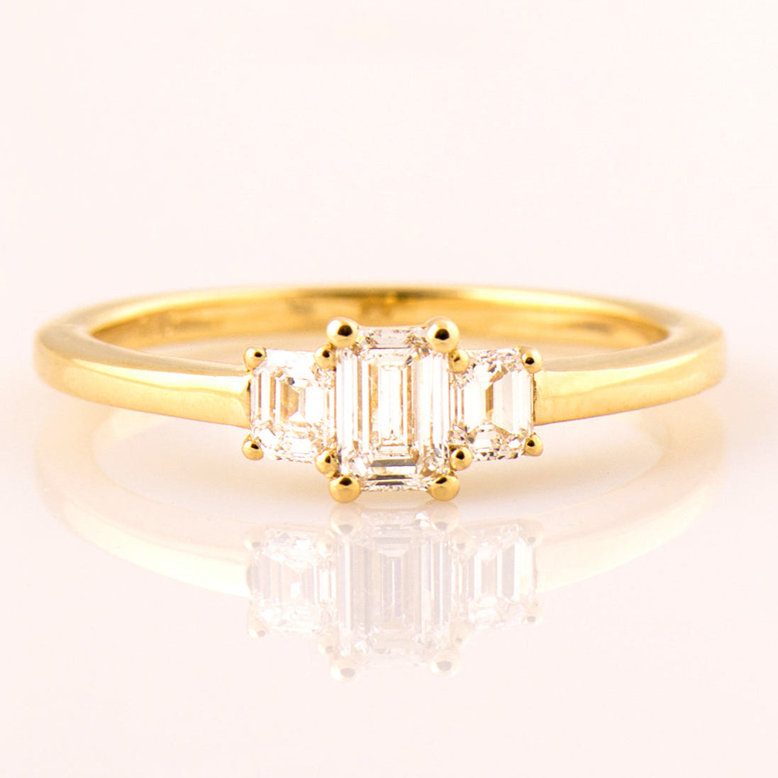 The 3 Stone Ring - Emerald Cut