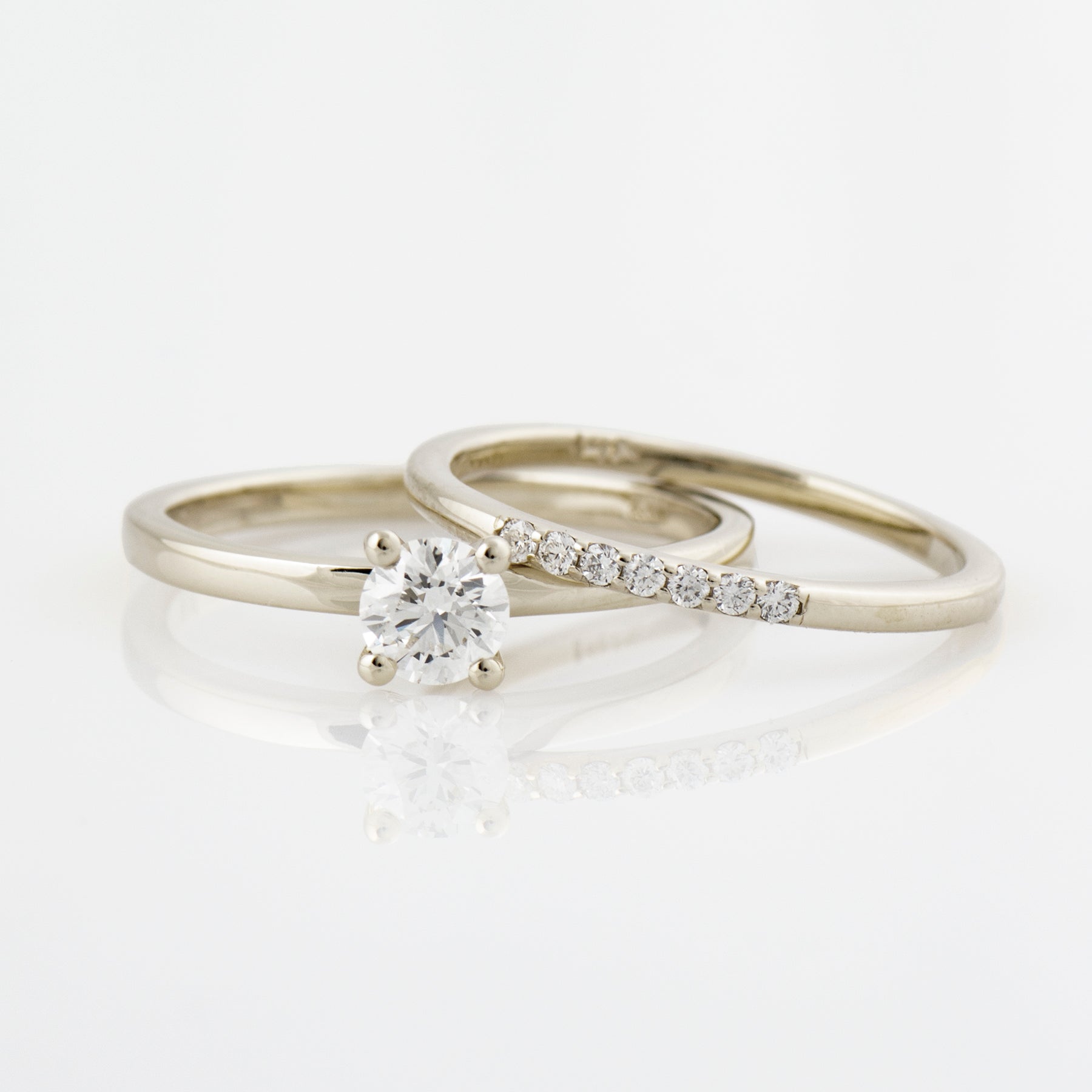 Solitaire Diamond Ring Set