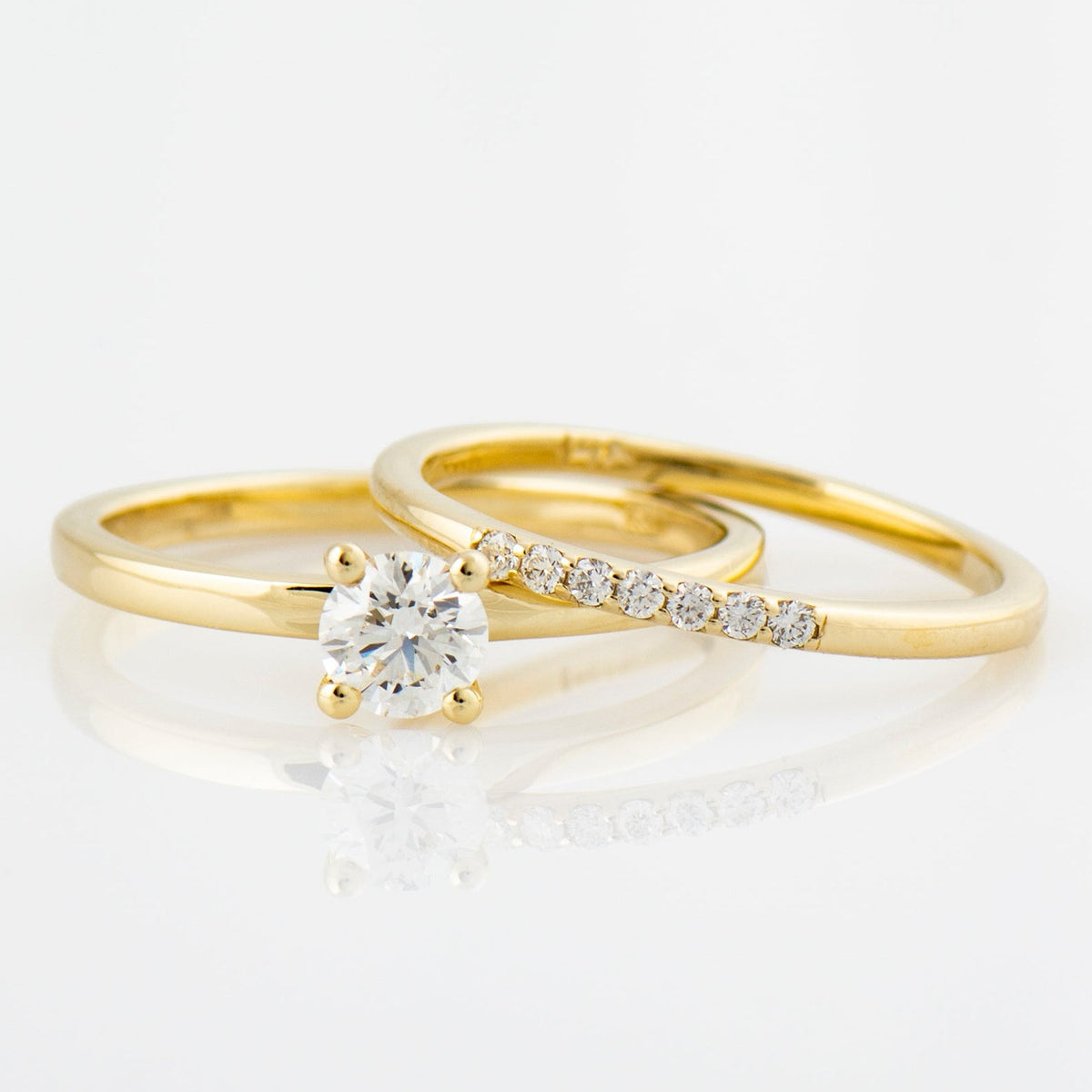 Solitaire Diamond Ring Set