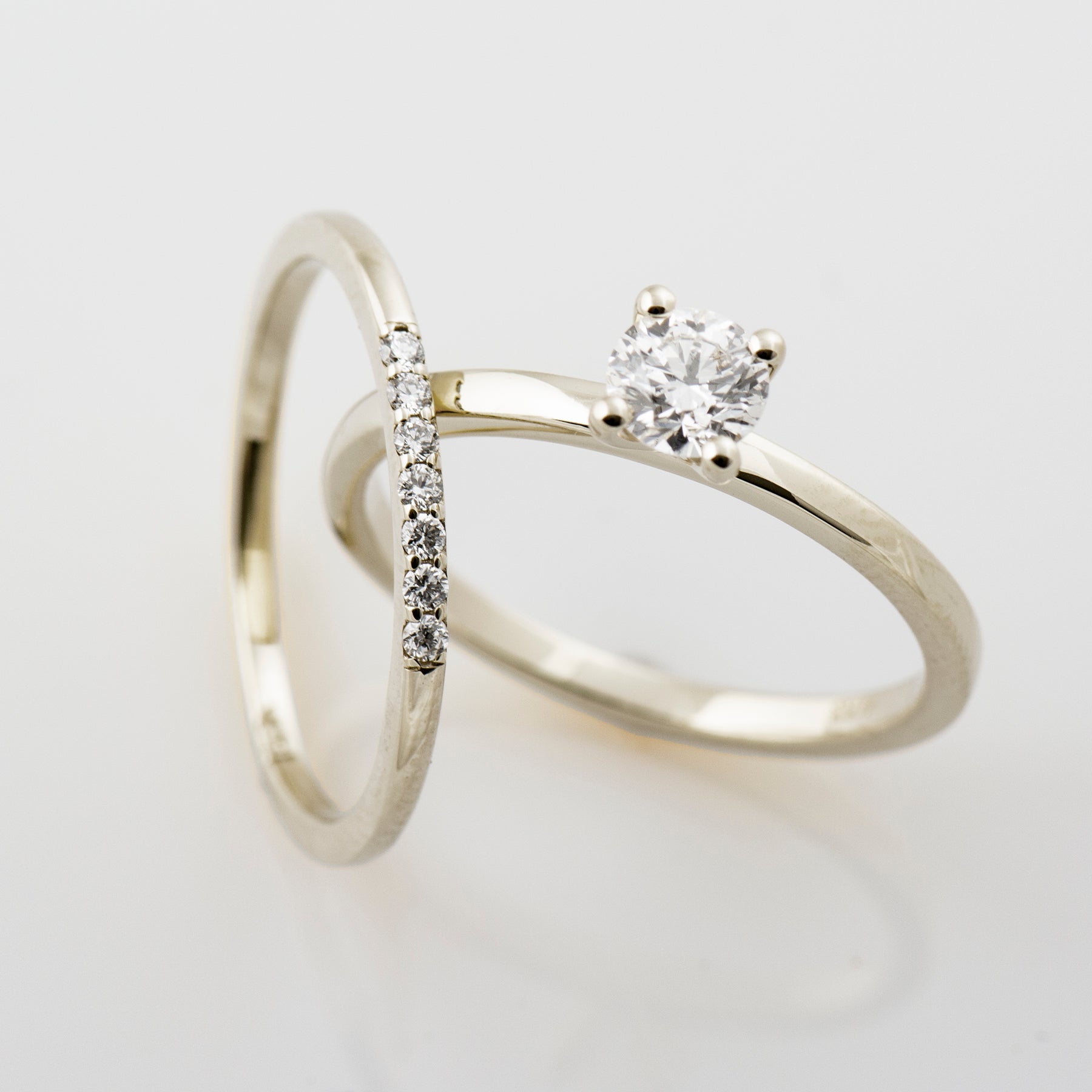 Solitaire Diamond Ring Set