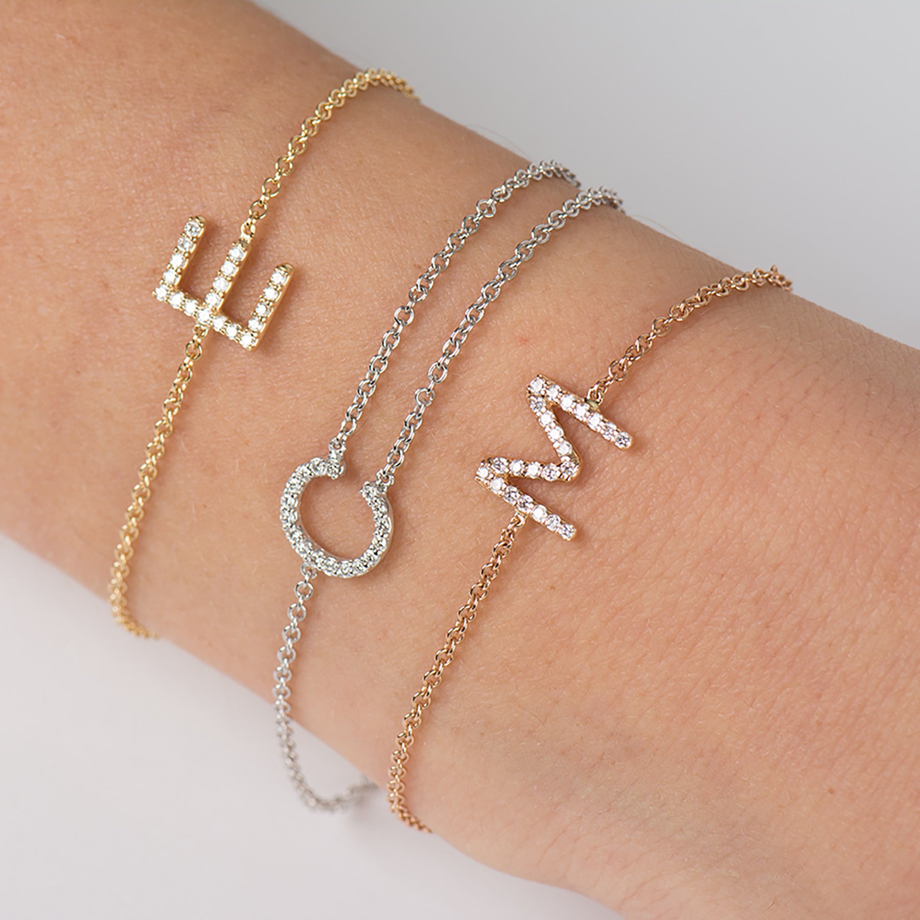 Letter Diamond Bracelet