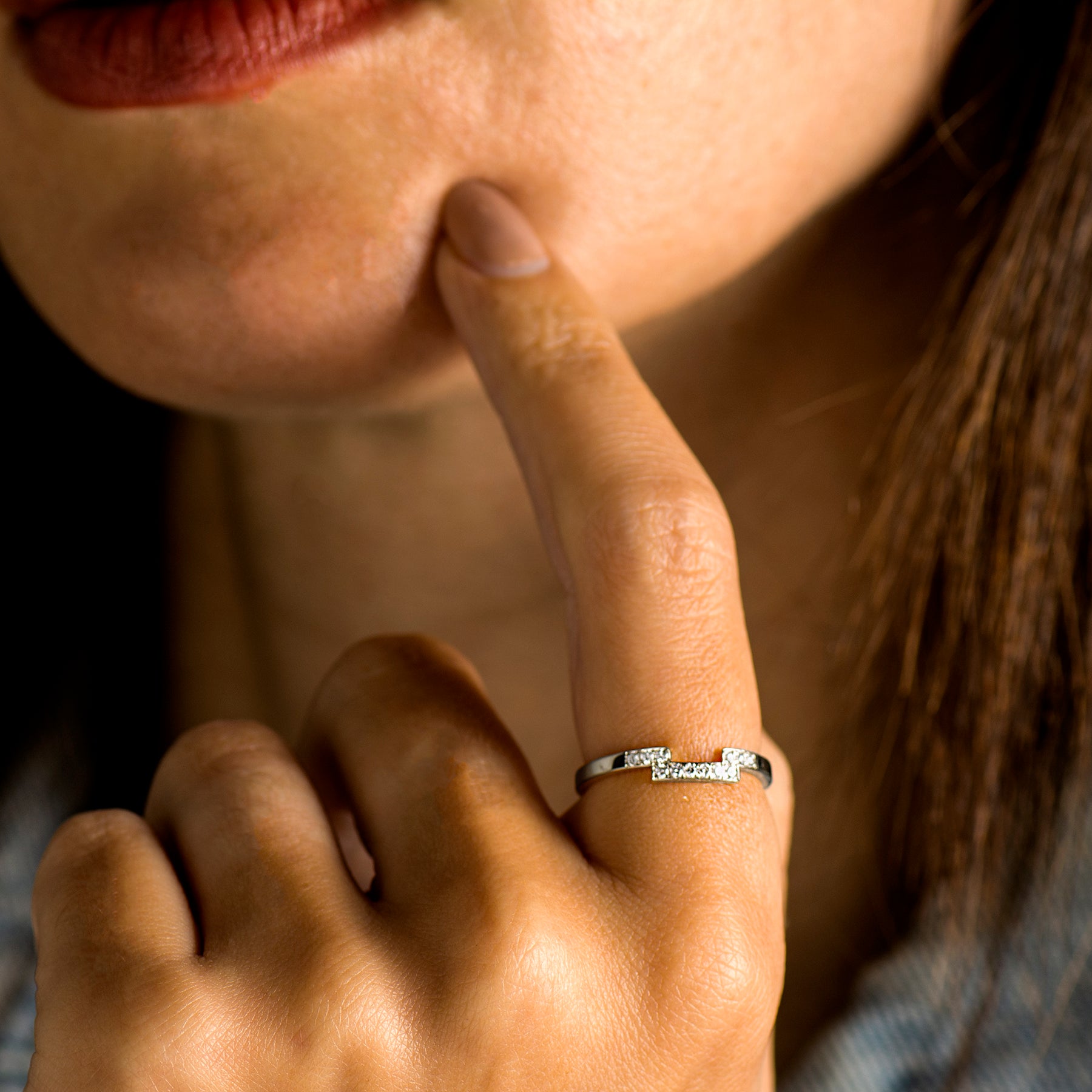 Tetris Diamond Ring