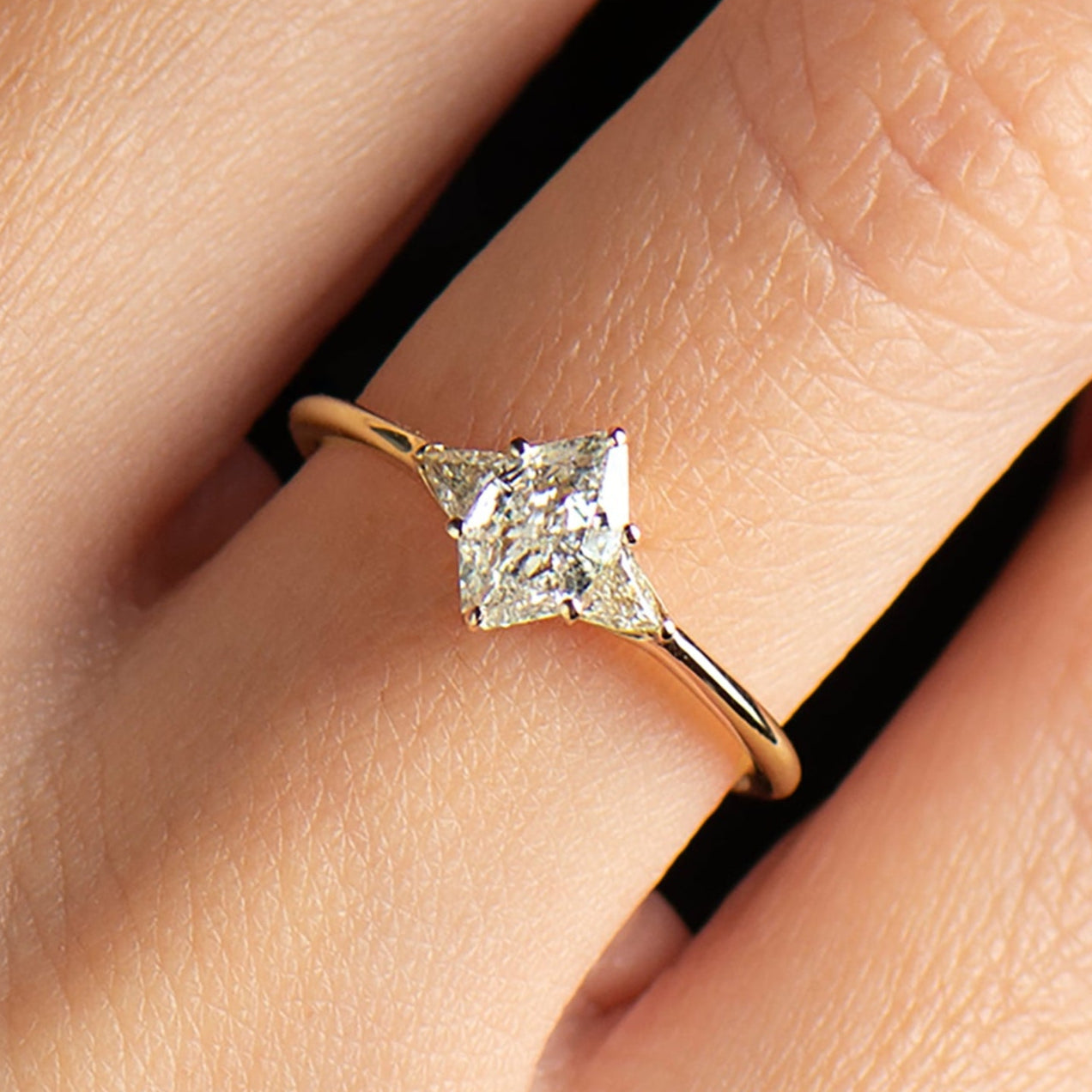 Hexagonal Diamond Ring