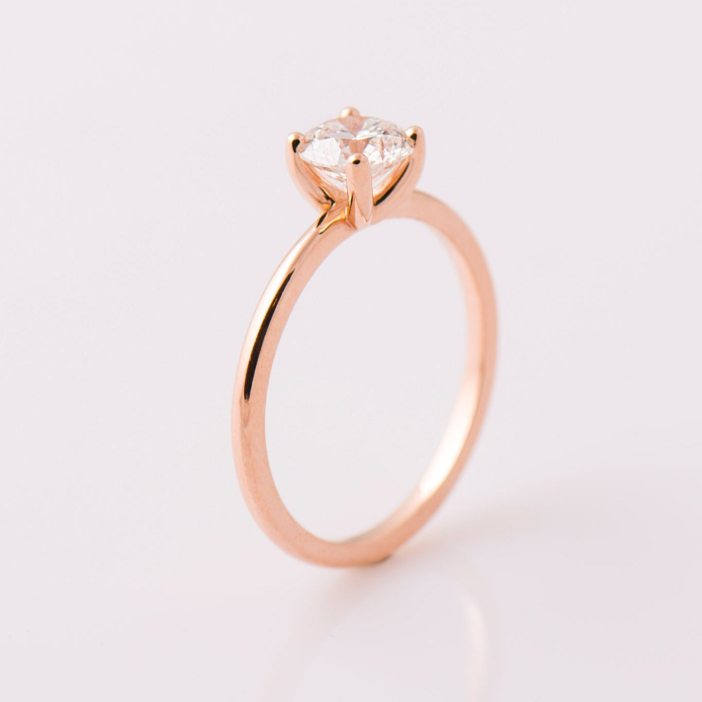 The Skinny Band Solitaire - Round Brilliant