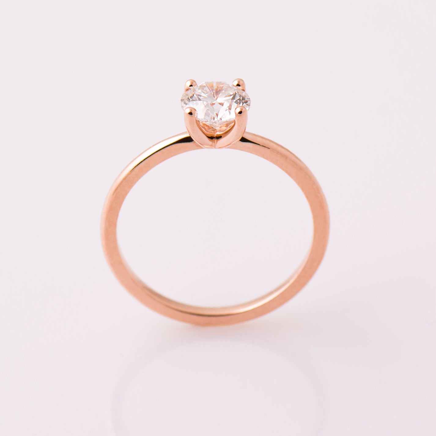 The Skinny Band Solitaire - Round Brilliant