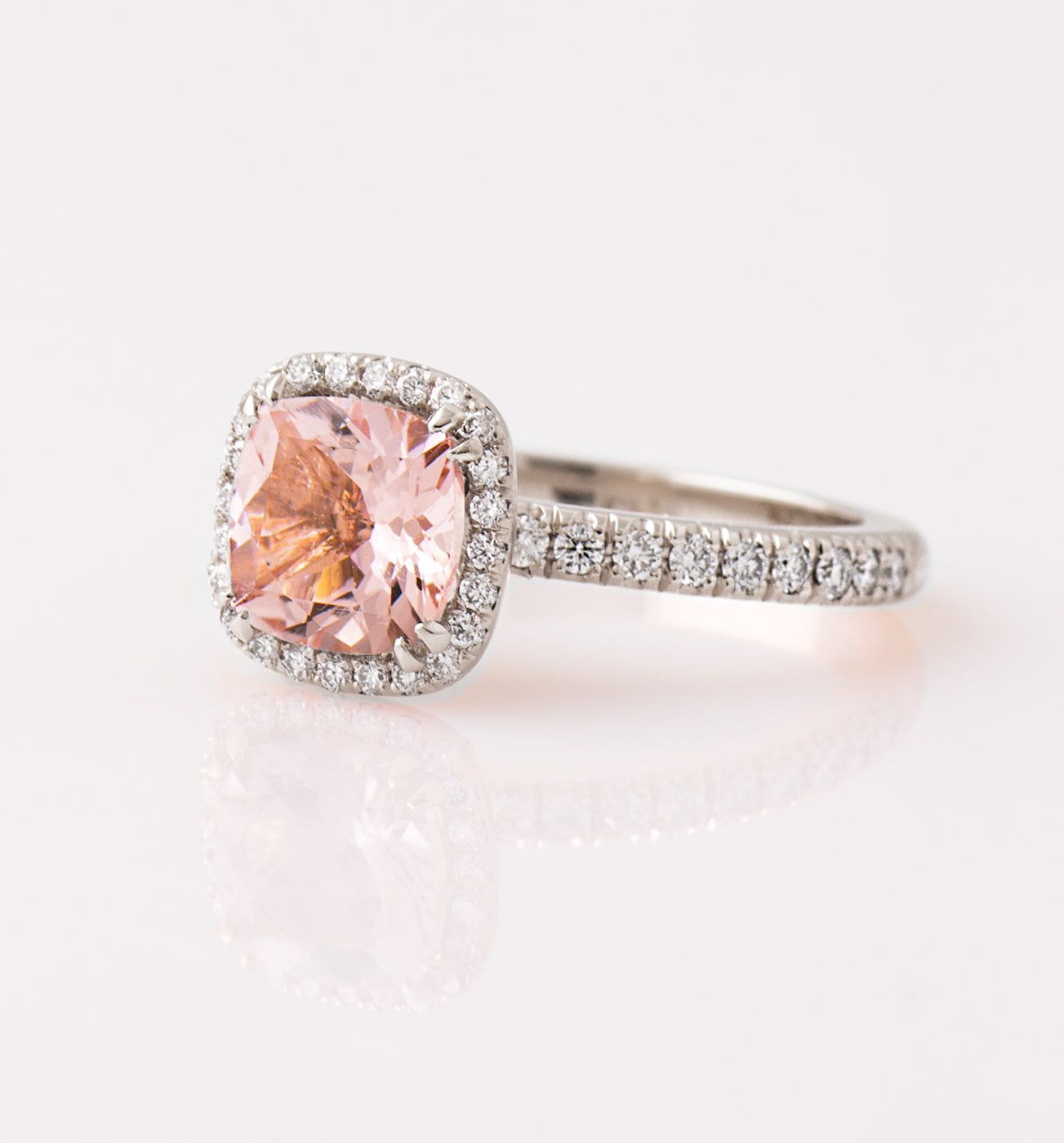 The Morganite Halo Ring