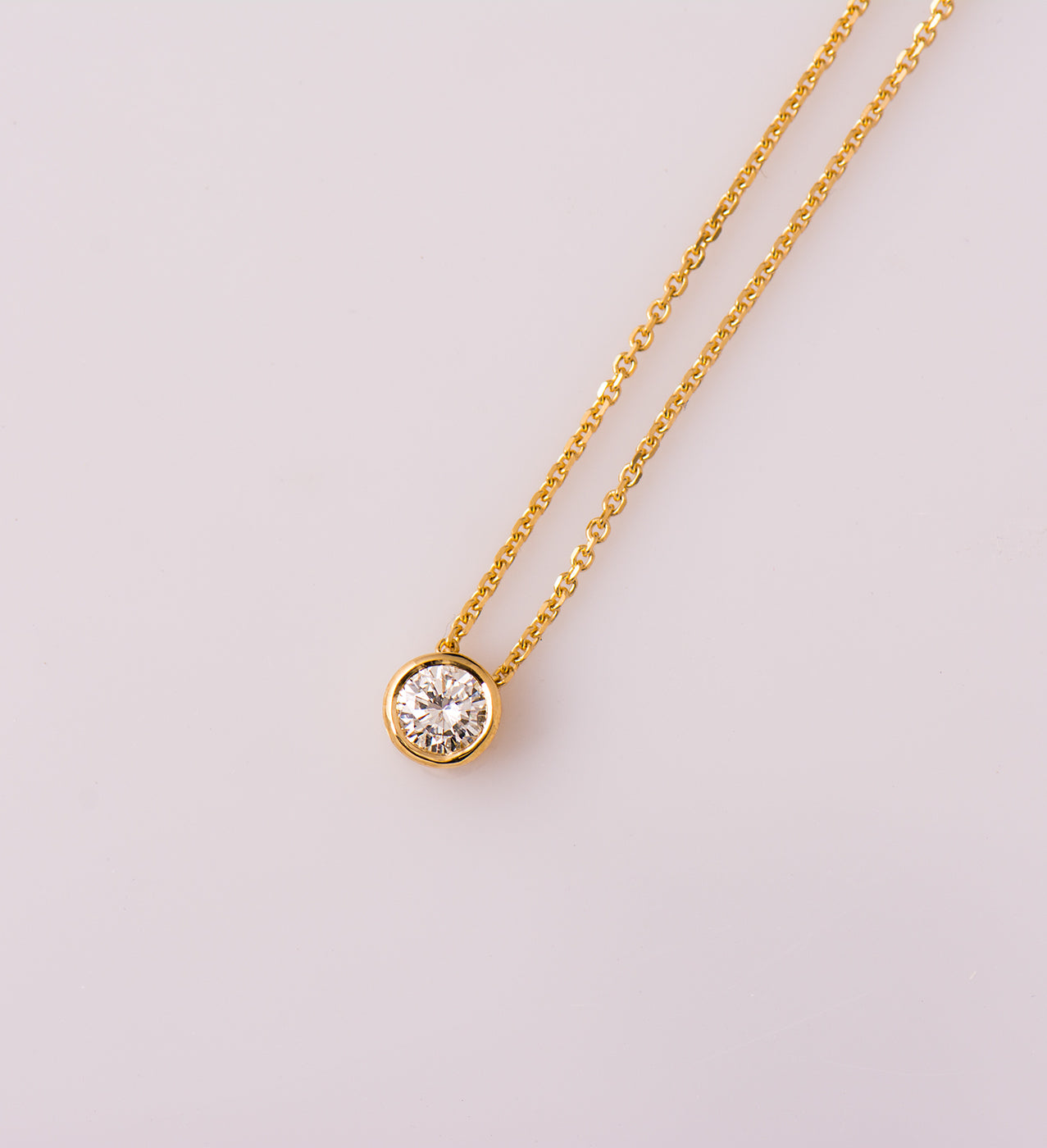 Round Diamond Solitaire Necklace