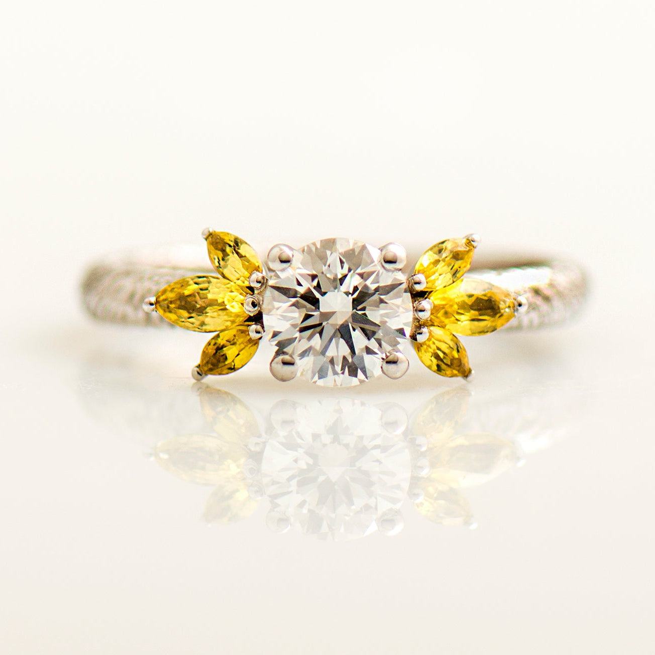 Floral Engagement Ring