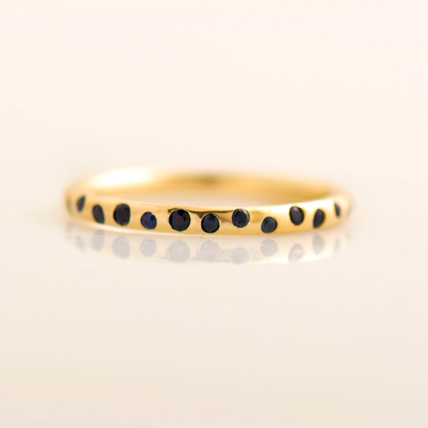 Half Eternity Sapphires Ring