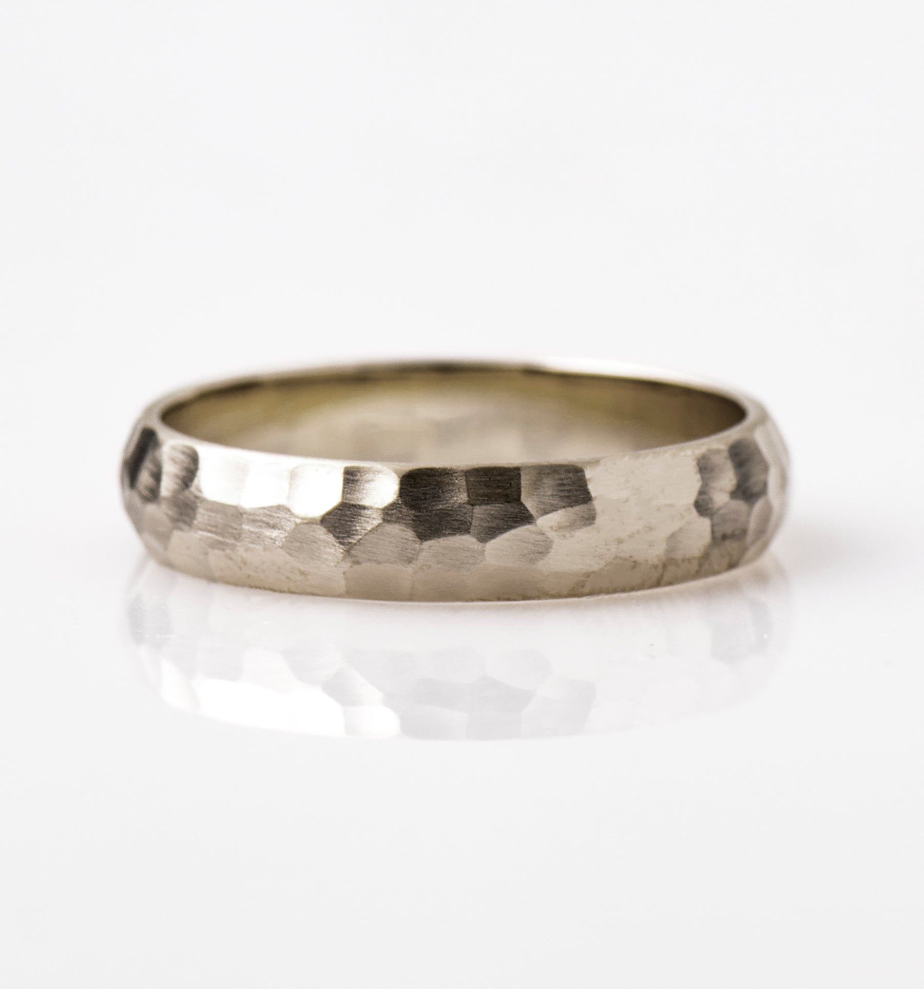 The Hammered Textured Wedding Band