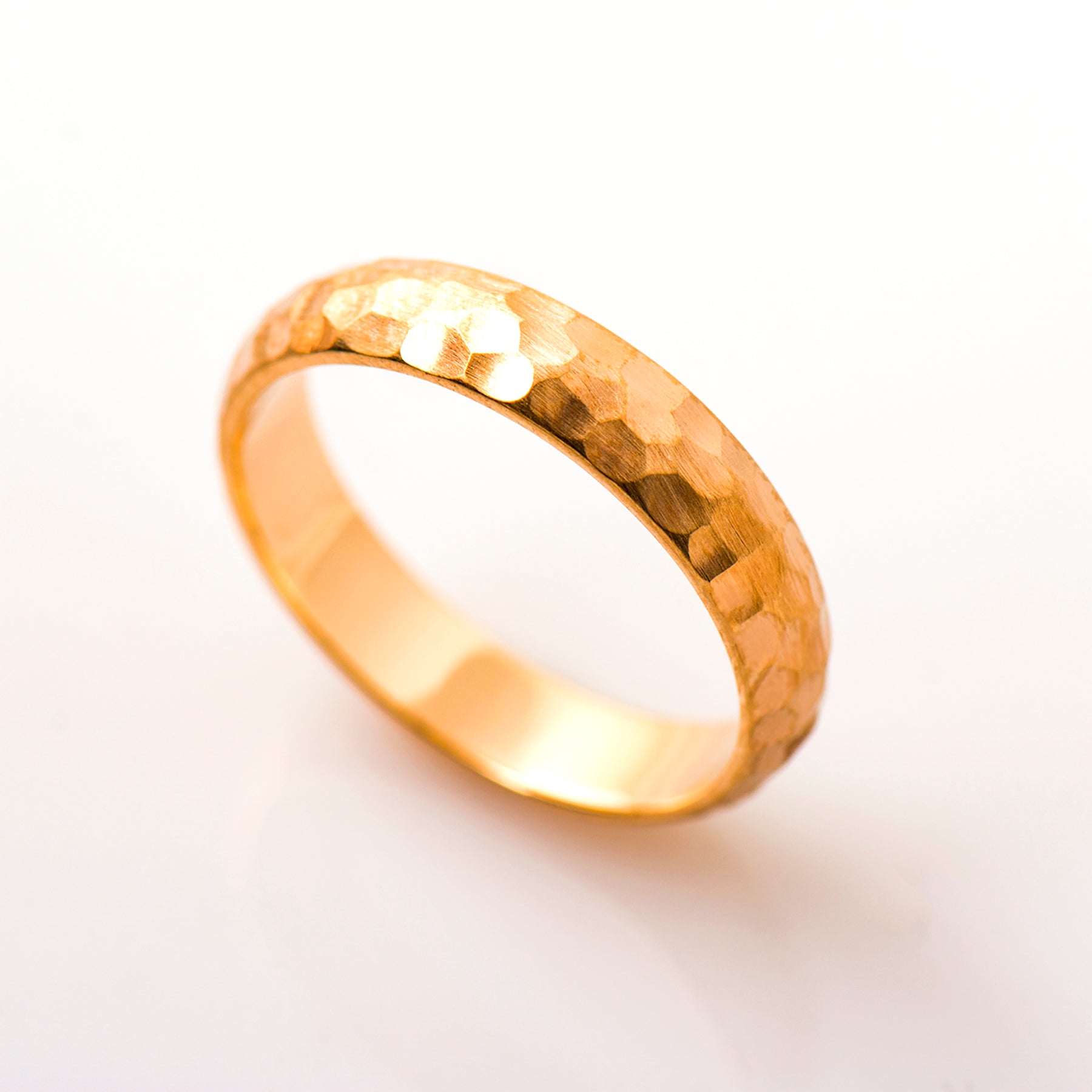 The Hammered Textured Wedding Band