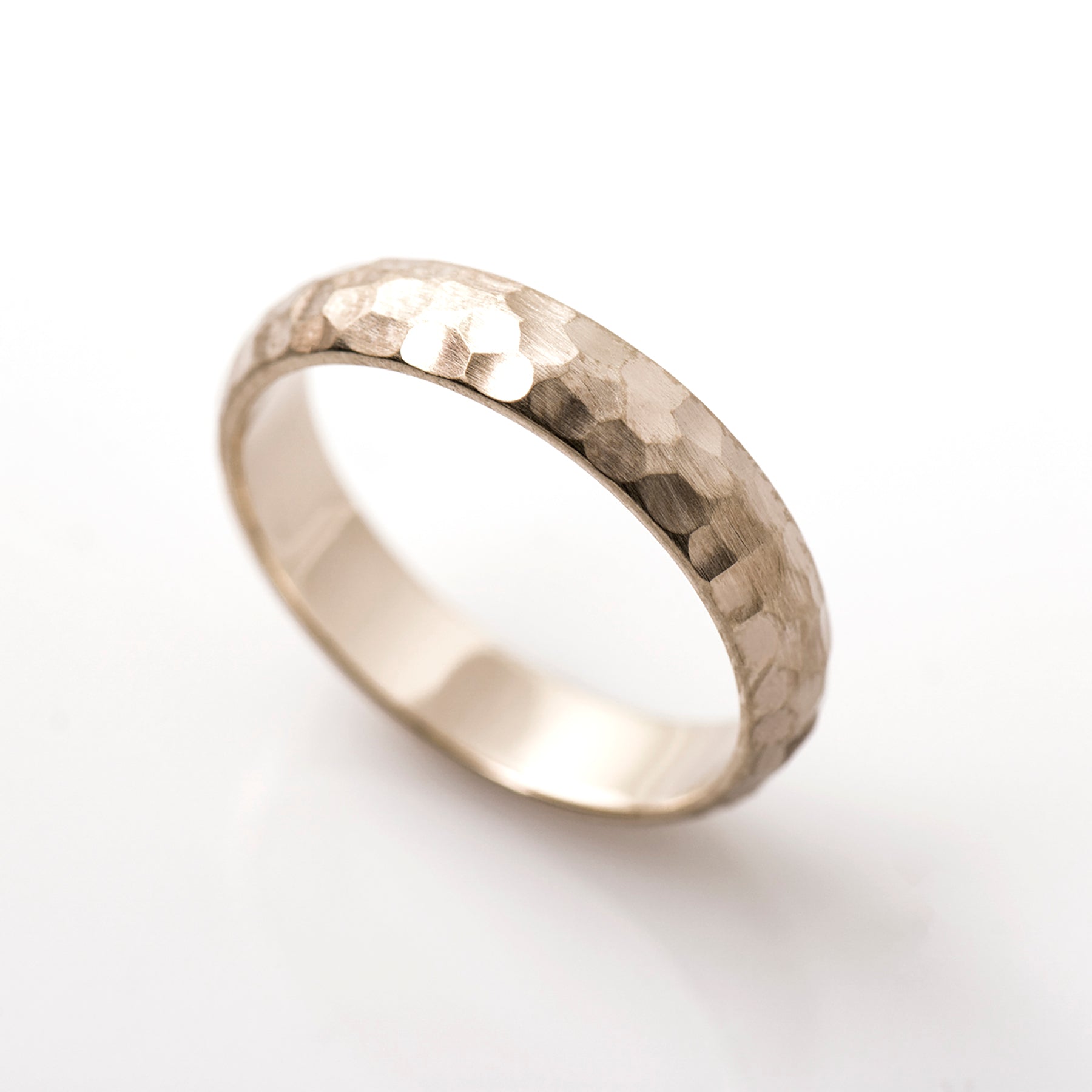 The Hammered Textured Wedding Band