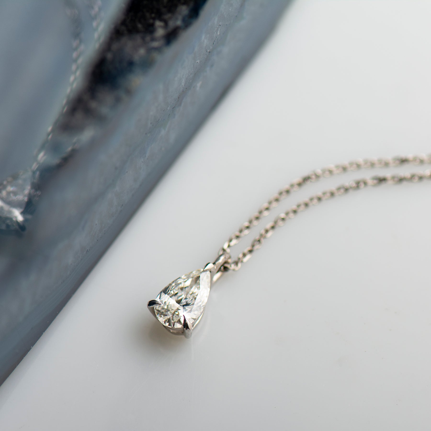 Pear Diamond Necklace